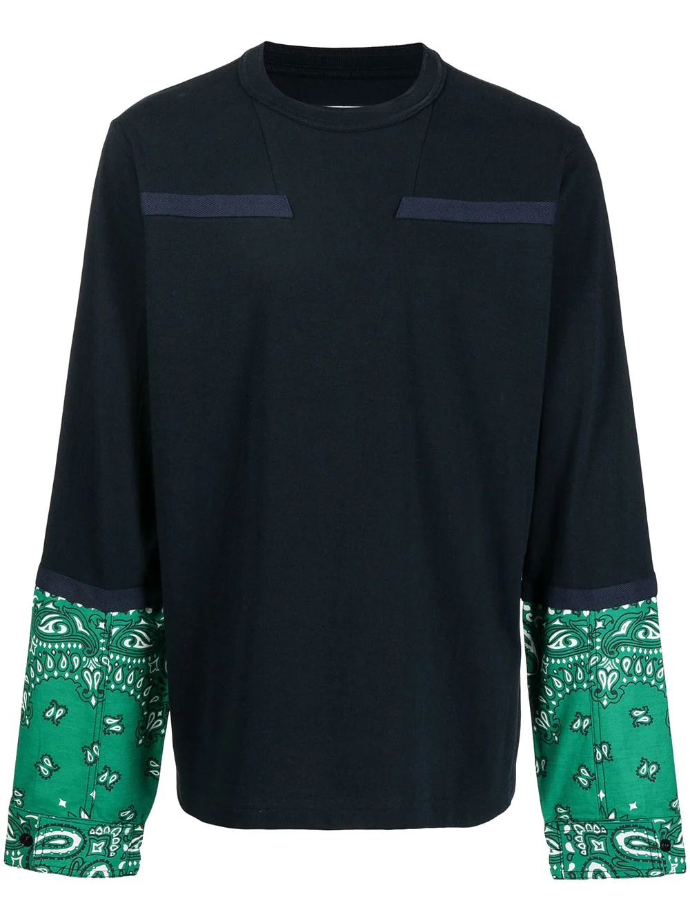 paisley-print long-sleeved T-shirt - 1