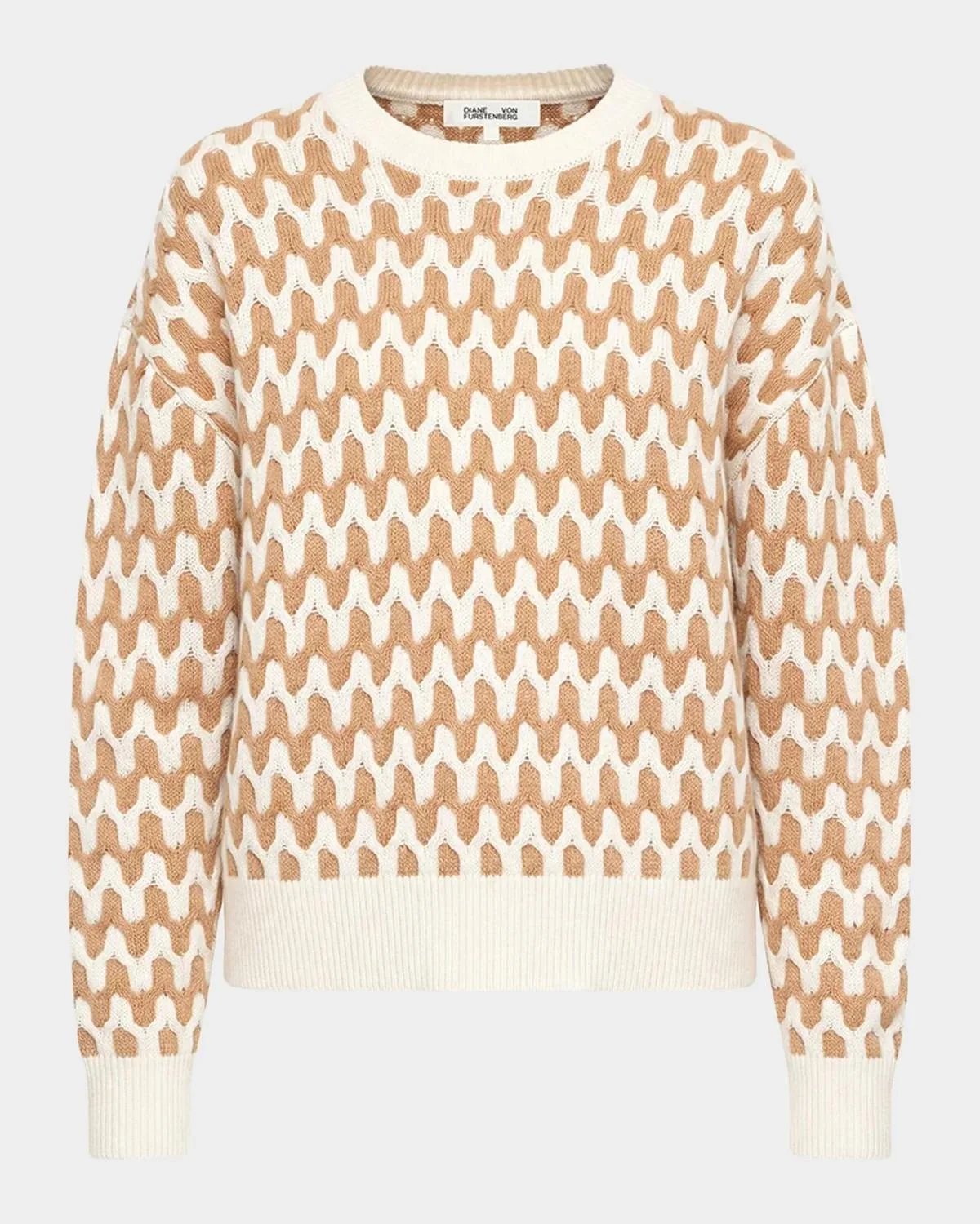 Volto Zigzag Merino Wool-Cashmere Sweater - 1
