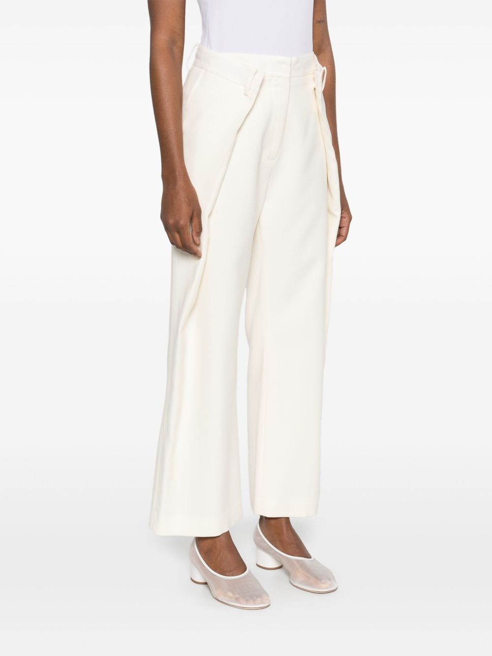 pleated wide-leg trousers - 3