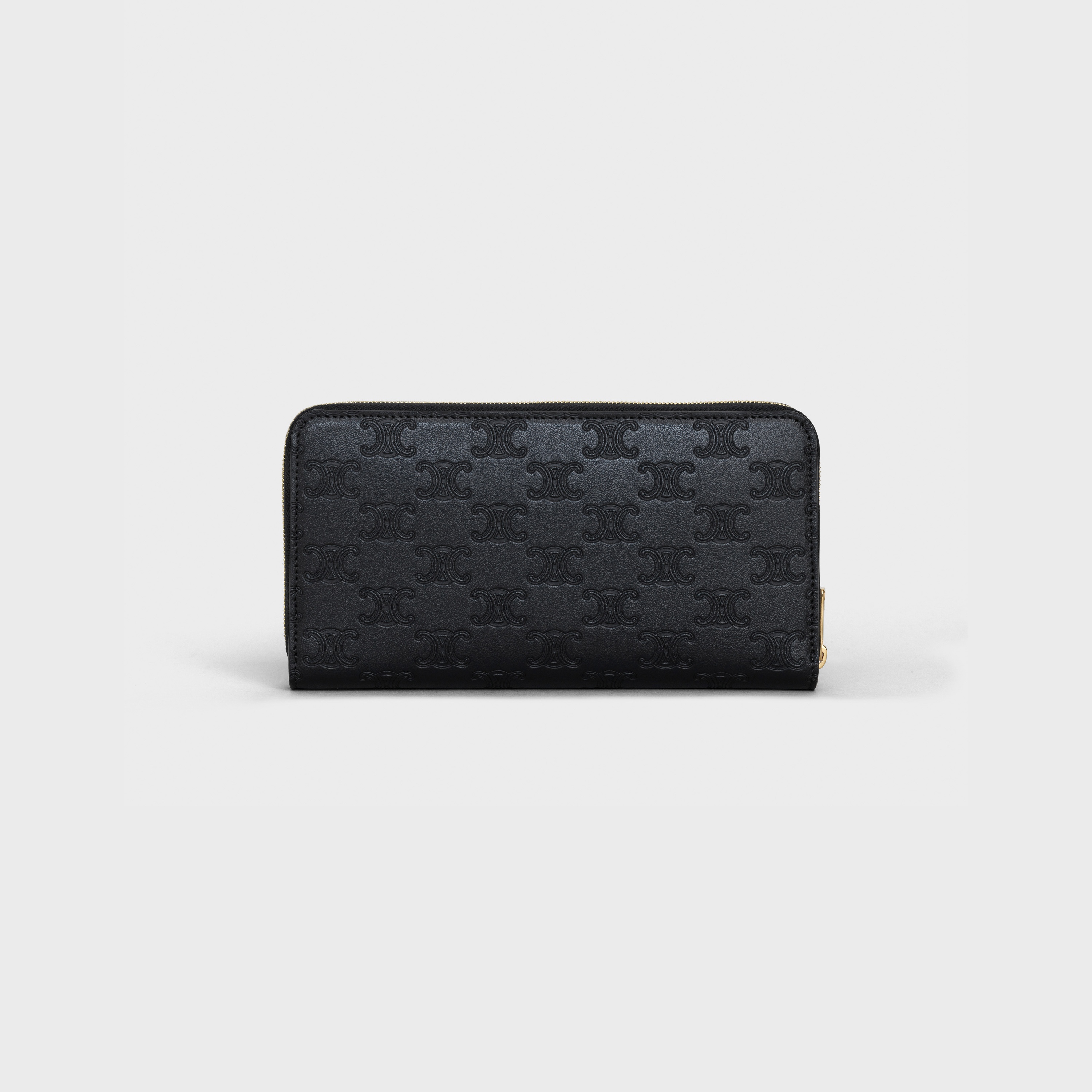 LARGE ZIPPED WALLET IN EMBOSSED SMOOTH CALFSKIN - 3