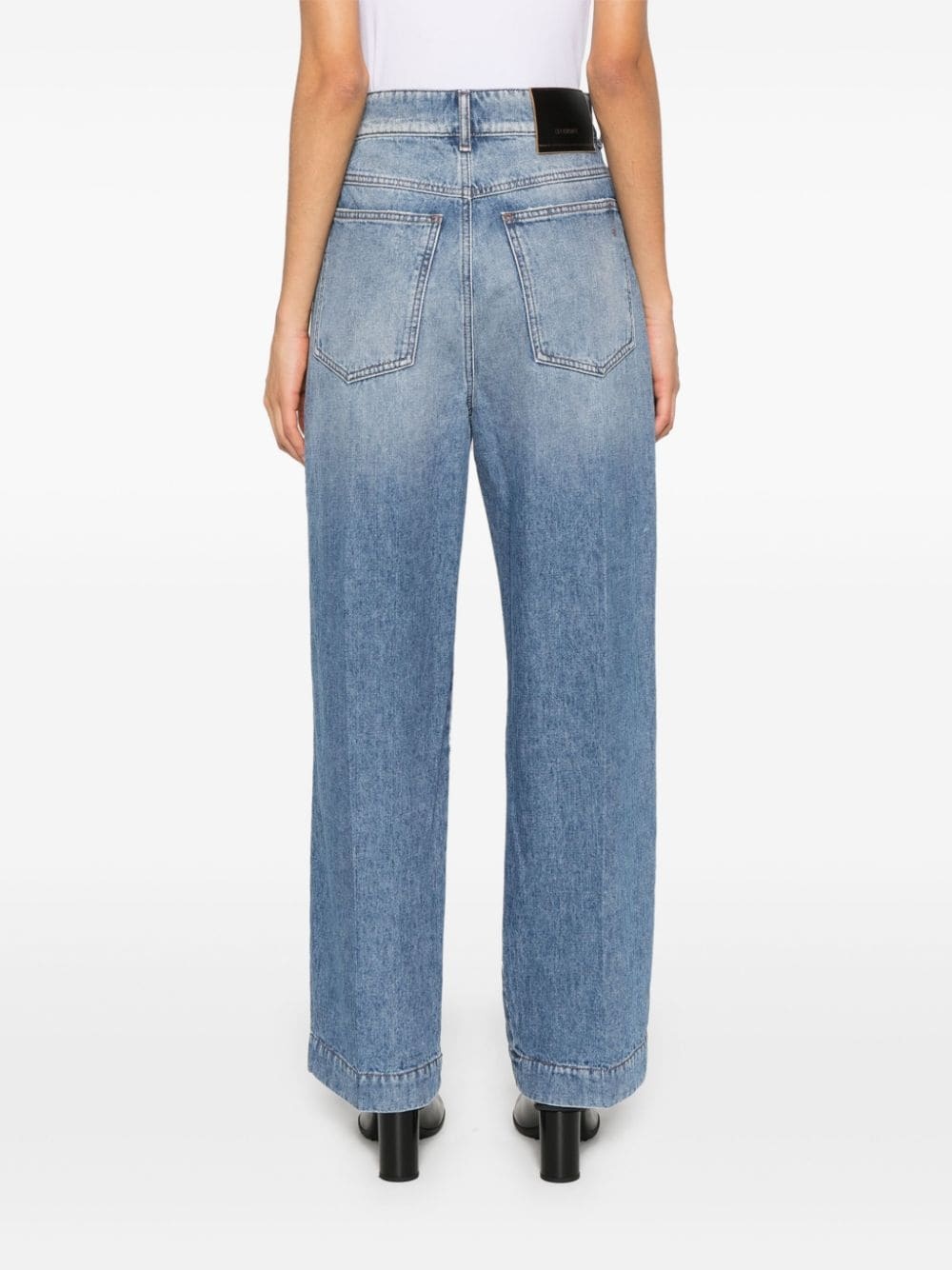 high-rise straight-leg jeans - 4