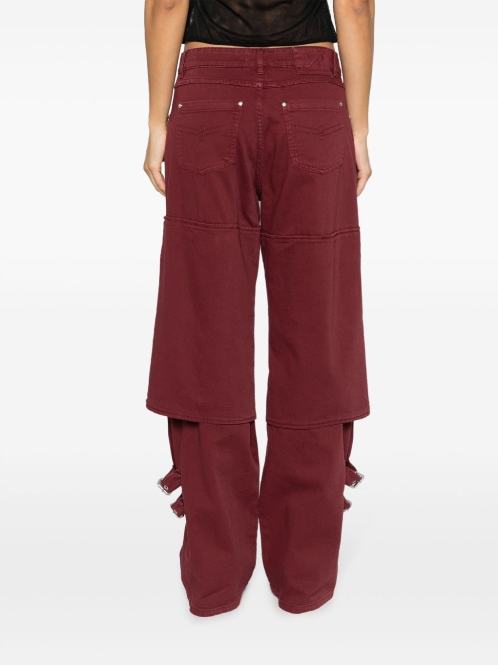 mid-rise buckle-embellished boyfriend jeans - 4