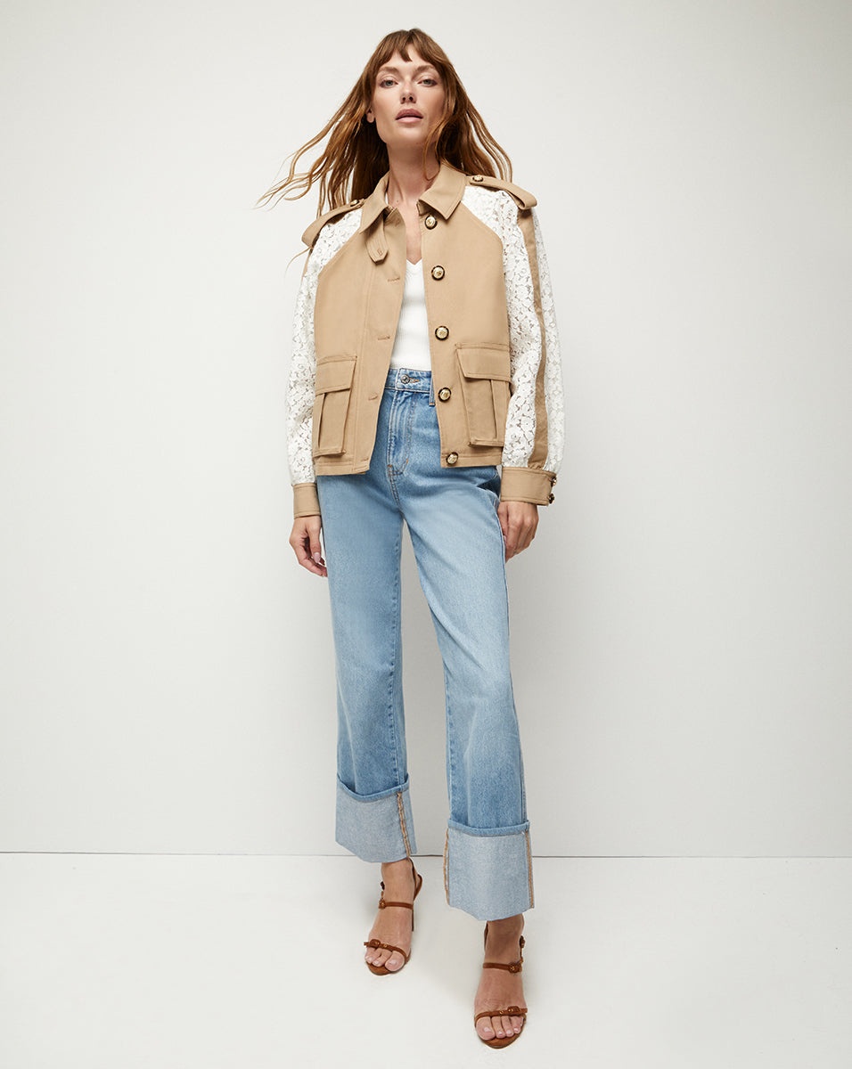 ODA MIXED-MEDIA DICKEY COAT - 3
