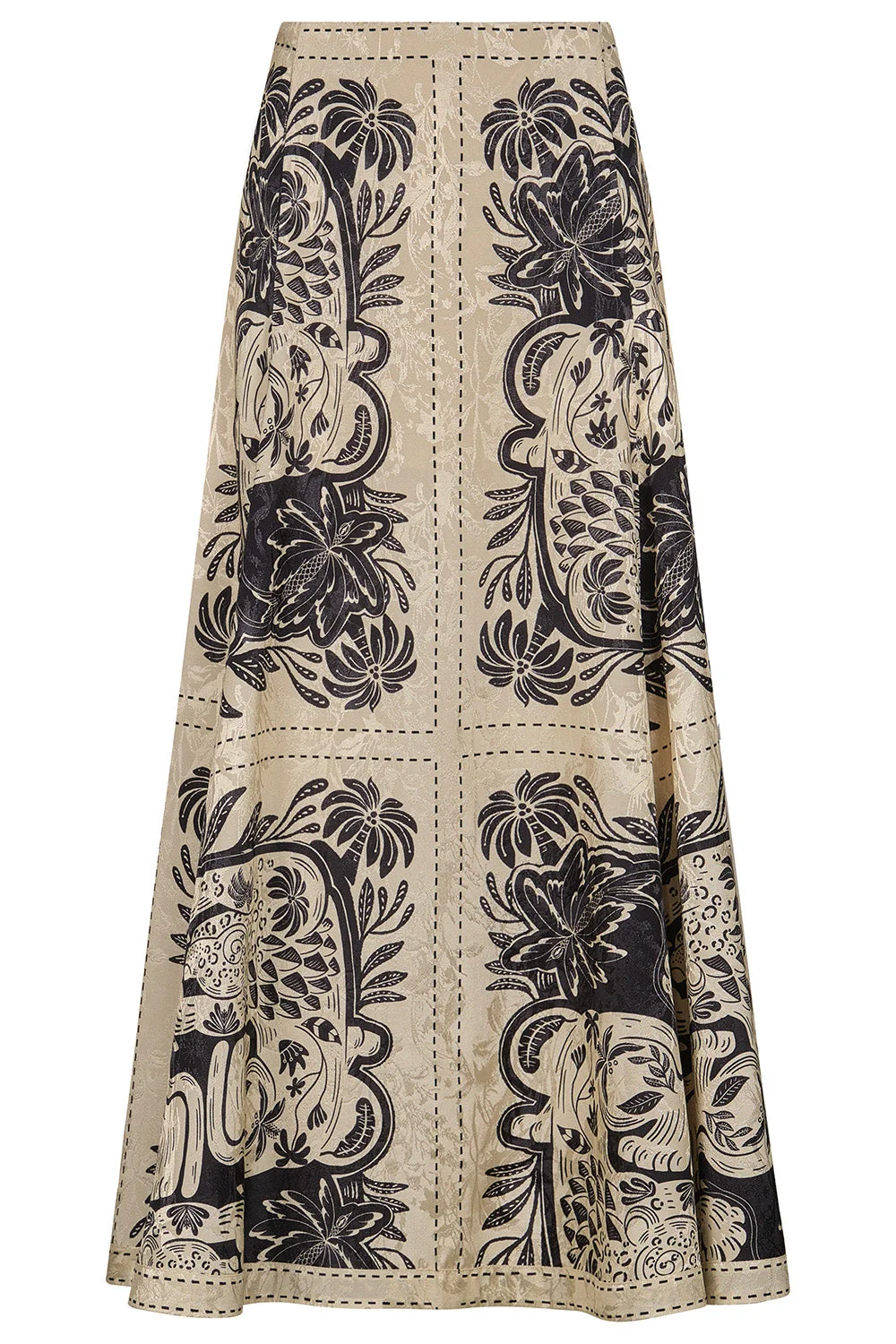 Encanto De Isla Ankle Skirt - Ecru Black - 1