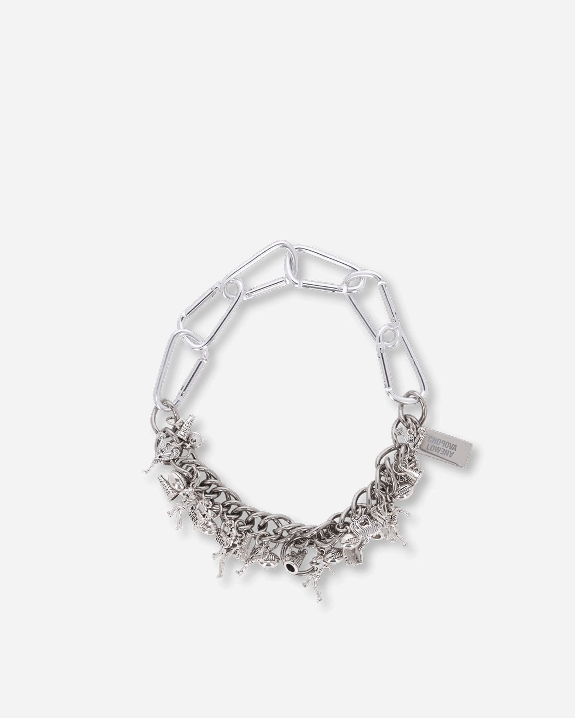 Sports Fan Carabiner Necklace Silver - 1