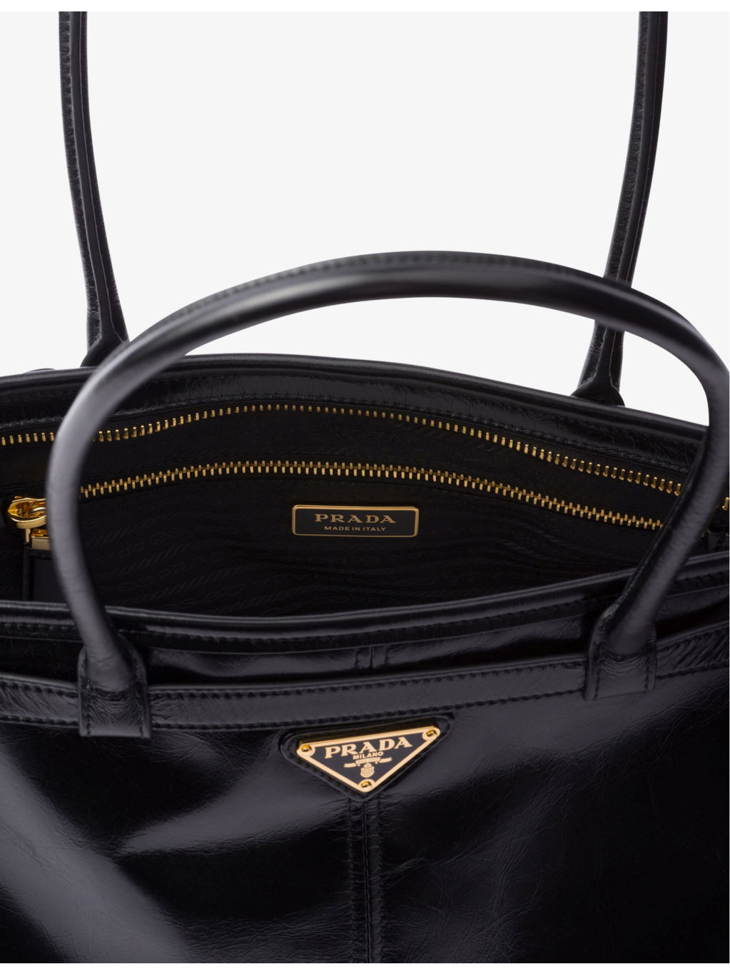 Logo-plaque large leather top-handle bag - 5