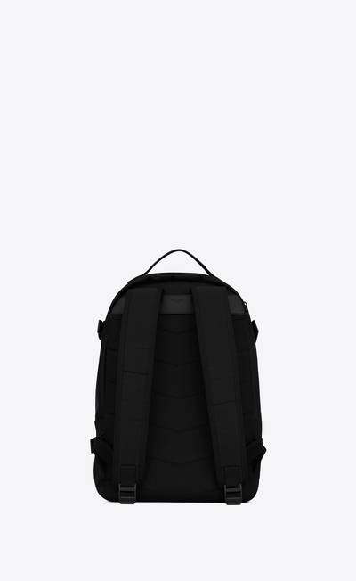 SAINT LAURENT city trekking backpack in econyl®, smooth leather and nylon outlook