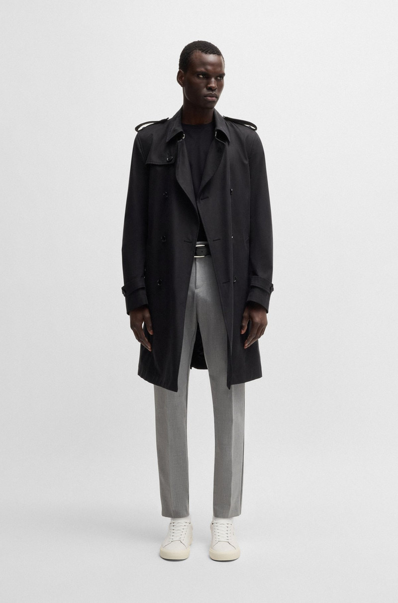 BOSS FAUX-LEATHER TRAINERS WITH CONTRAST BACKTAB outlook