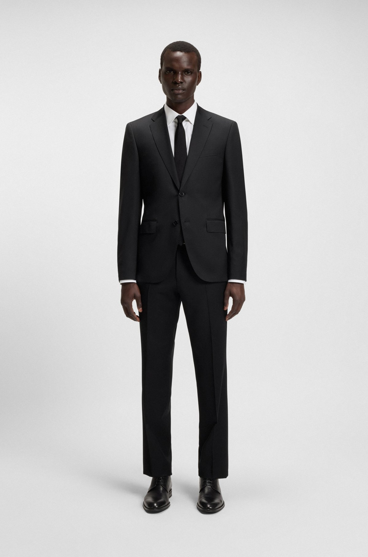 PLAIN AND STRUCTURED DERBY SHOES IN LEATHER - 3