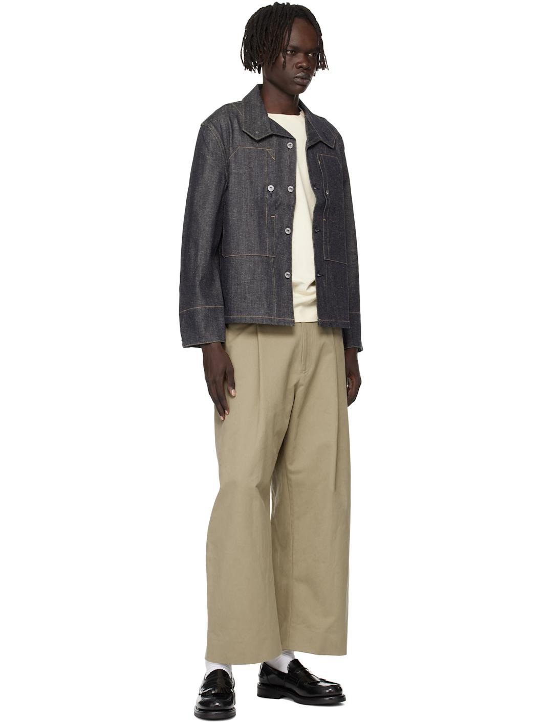 Navy Lot. 715 French Navy Mechanic Denim Jacket - 4
