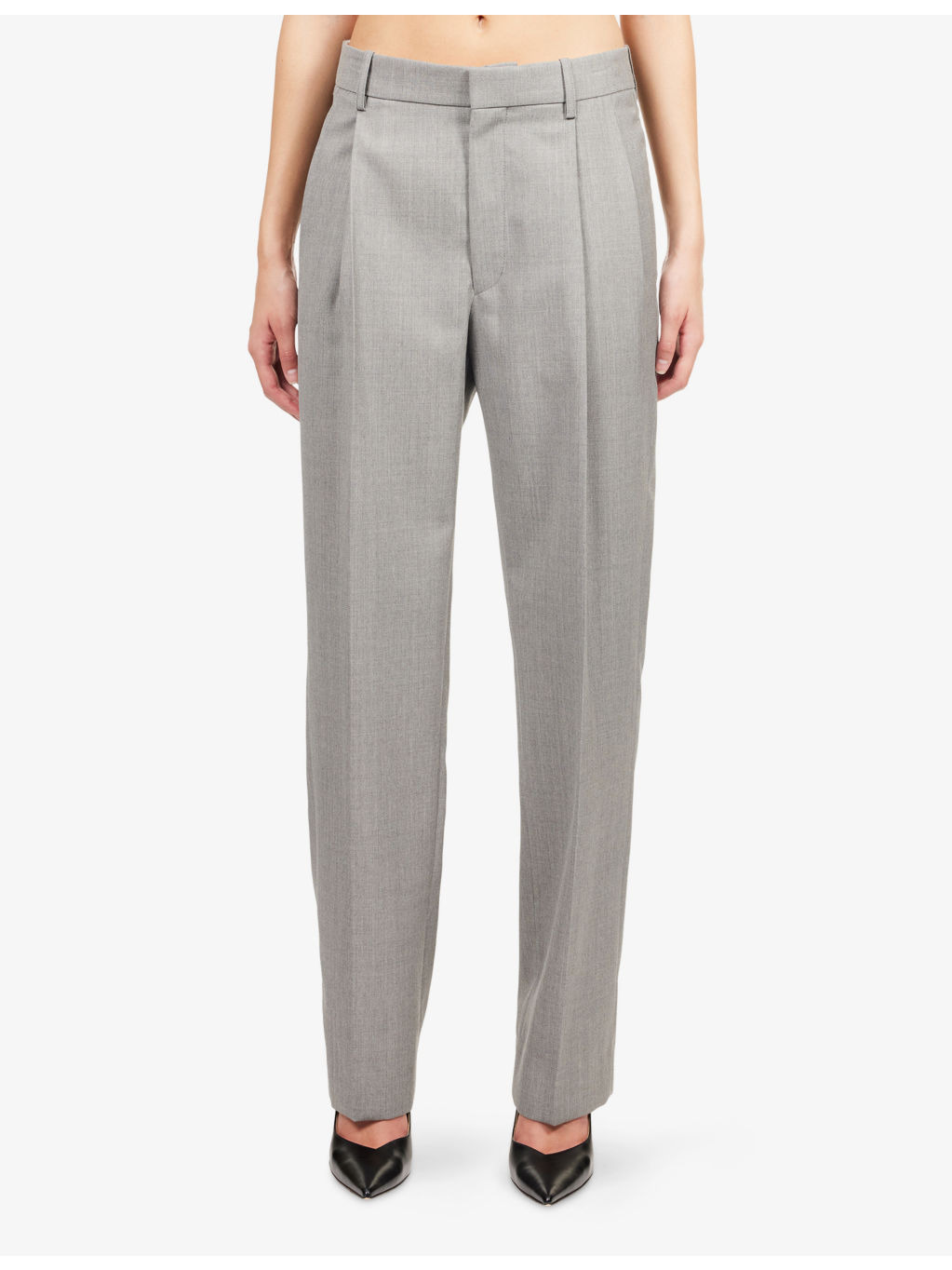 Pleated Straight-Leg Wool And Cashmere Trousers - 3