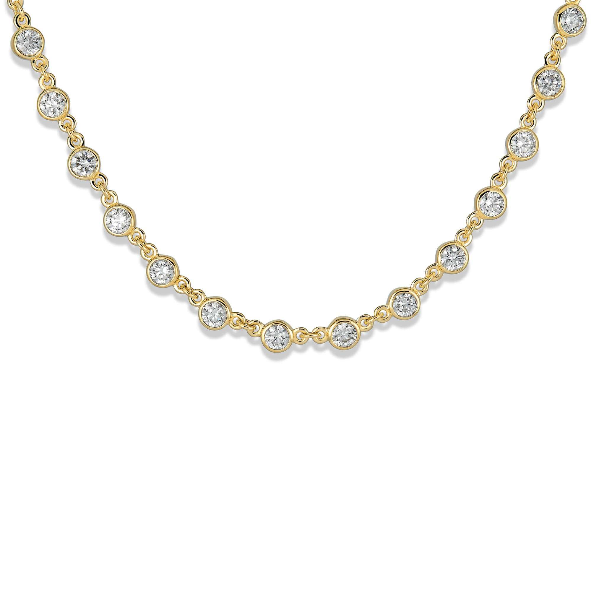 LAB-Created Linked Up Tennis Necklace - 3