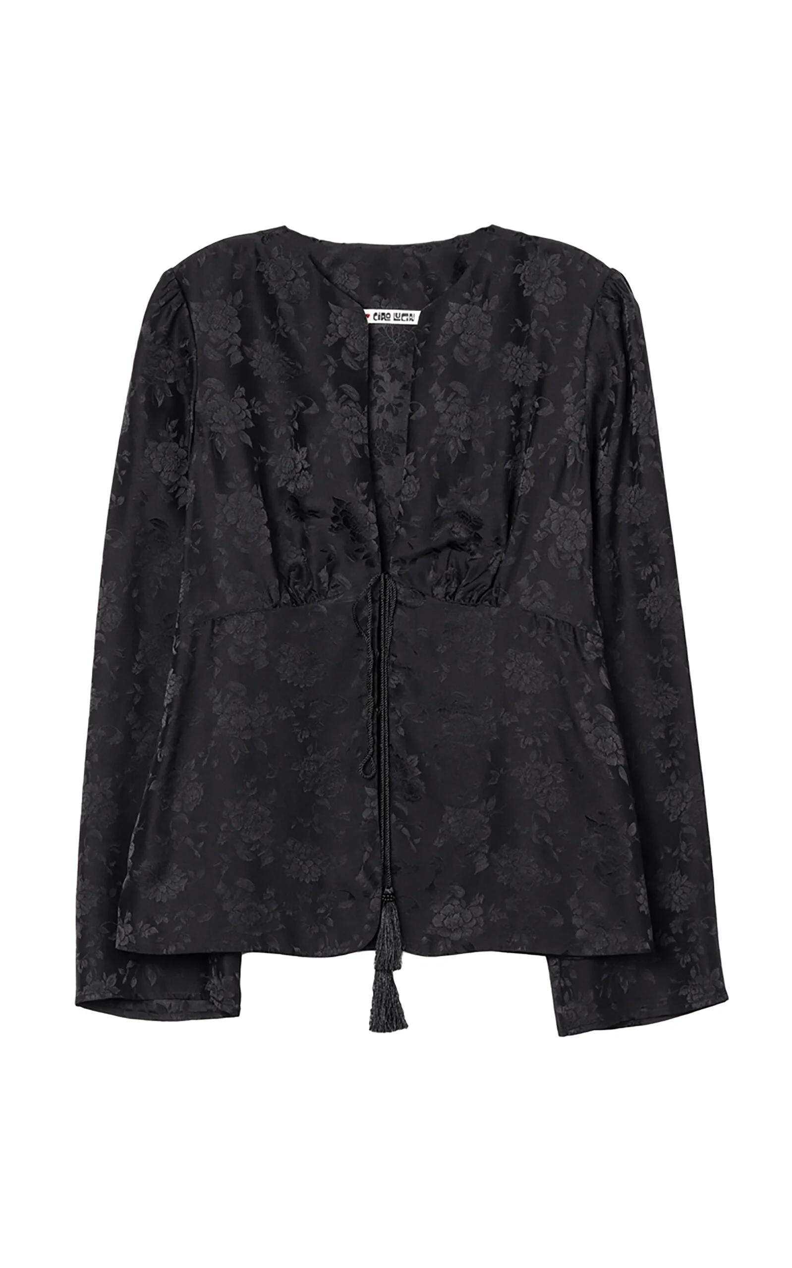 Jorgina Silk Jacquard Top black - 1