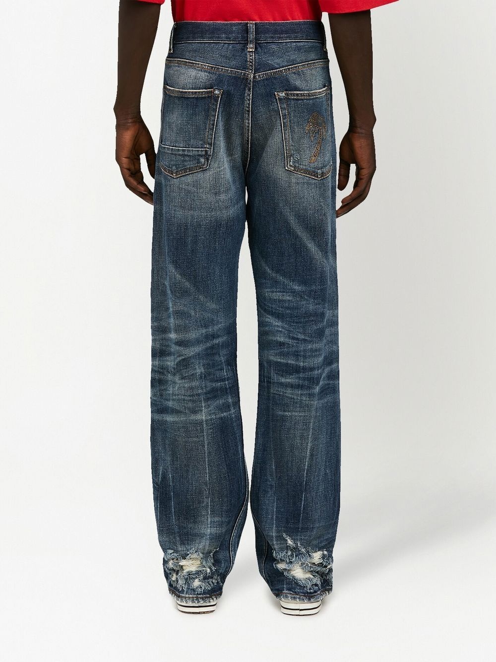 distressed-effect denim jeans - 8