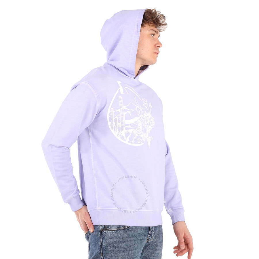 Emporio Armani Purple Graphic Print Hooded Sweatshirt - 4