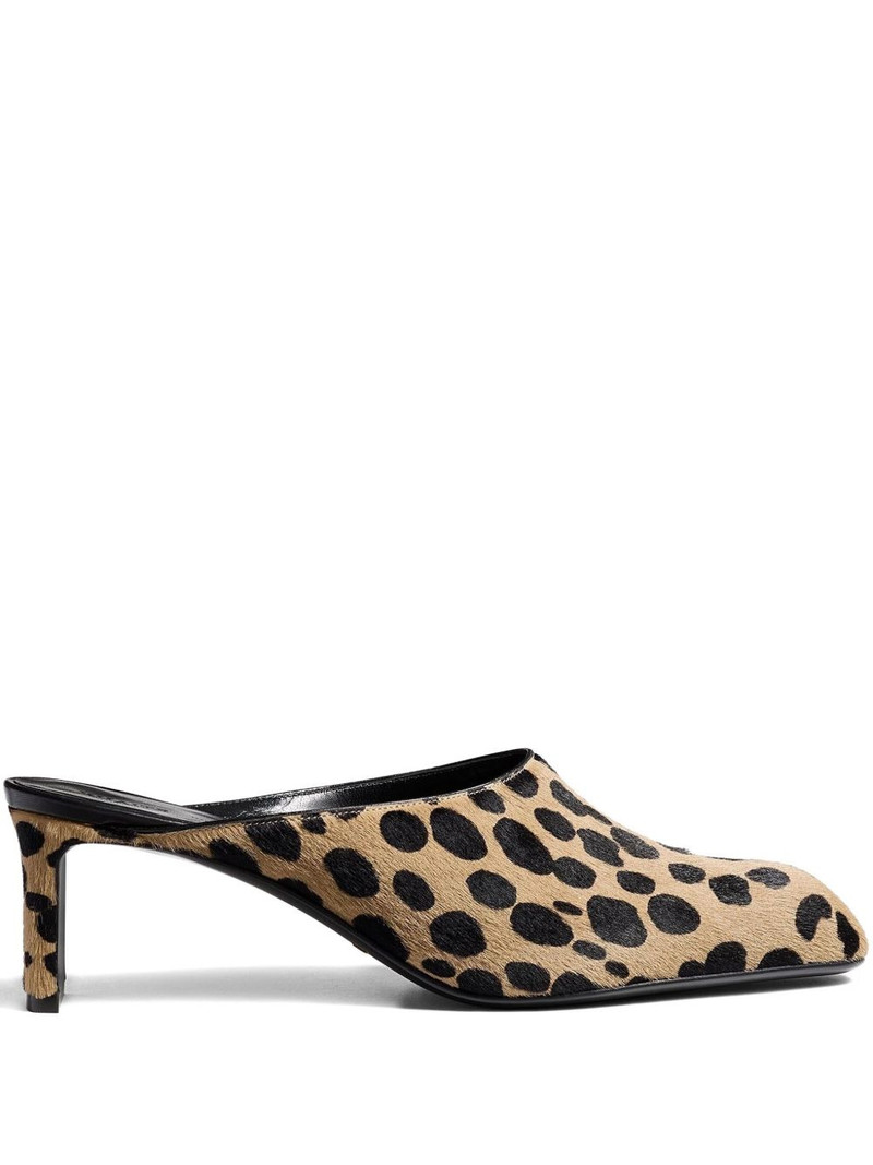 100mm Colt spotted heeled mules 1