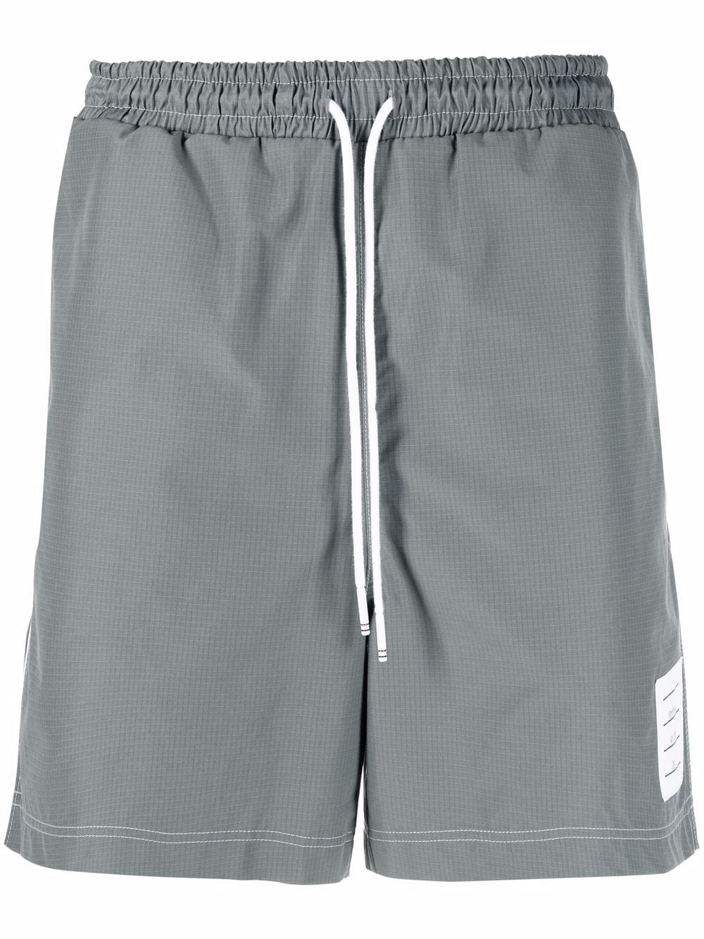 drawstring-waist track shorts - 1