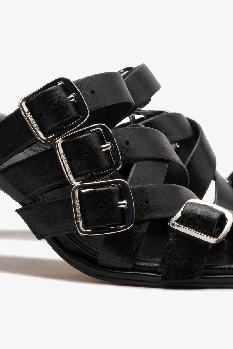 Patti Mule In Black Leather 4