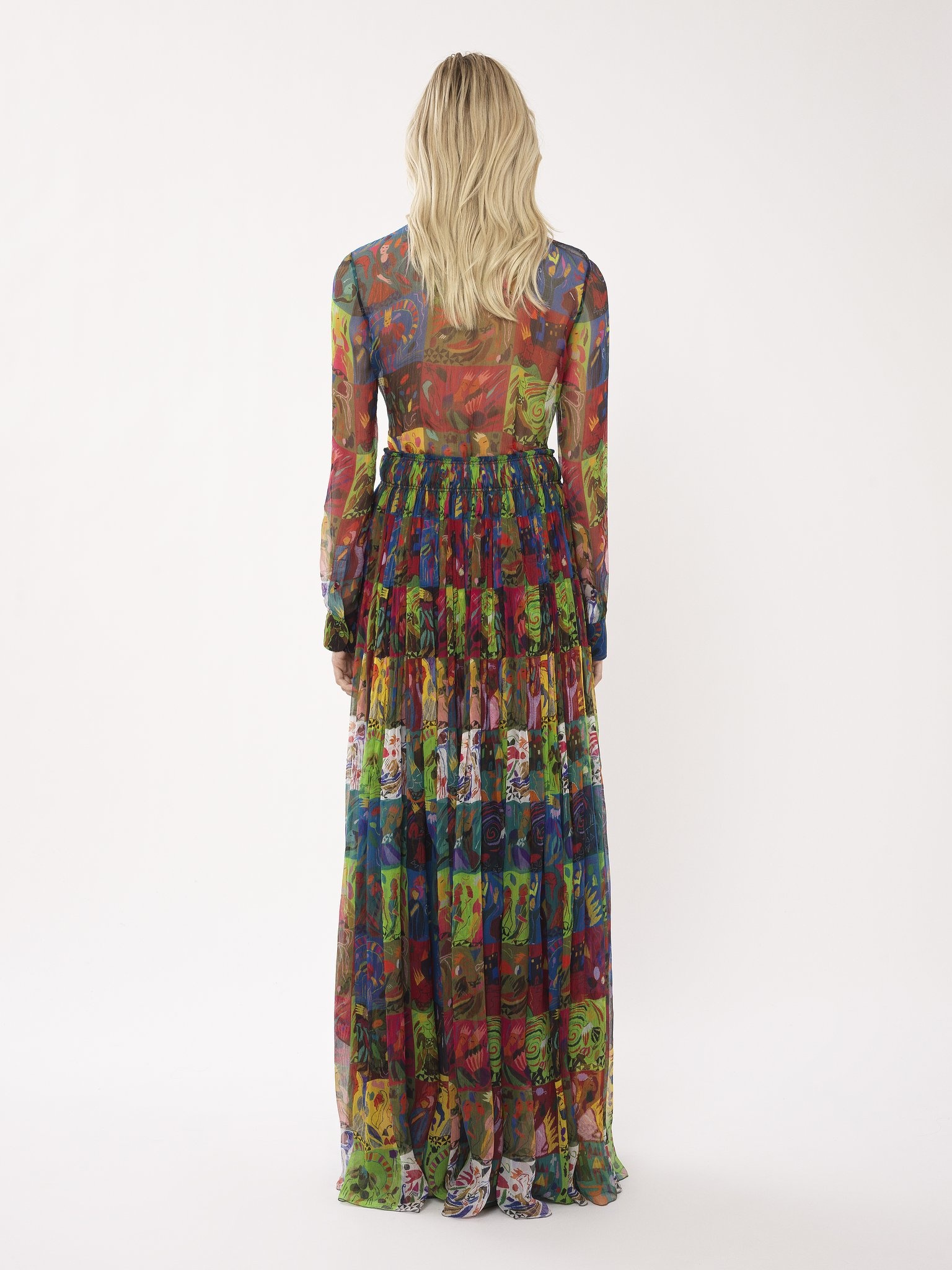 RUCHED LONG SKIRT - 5