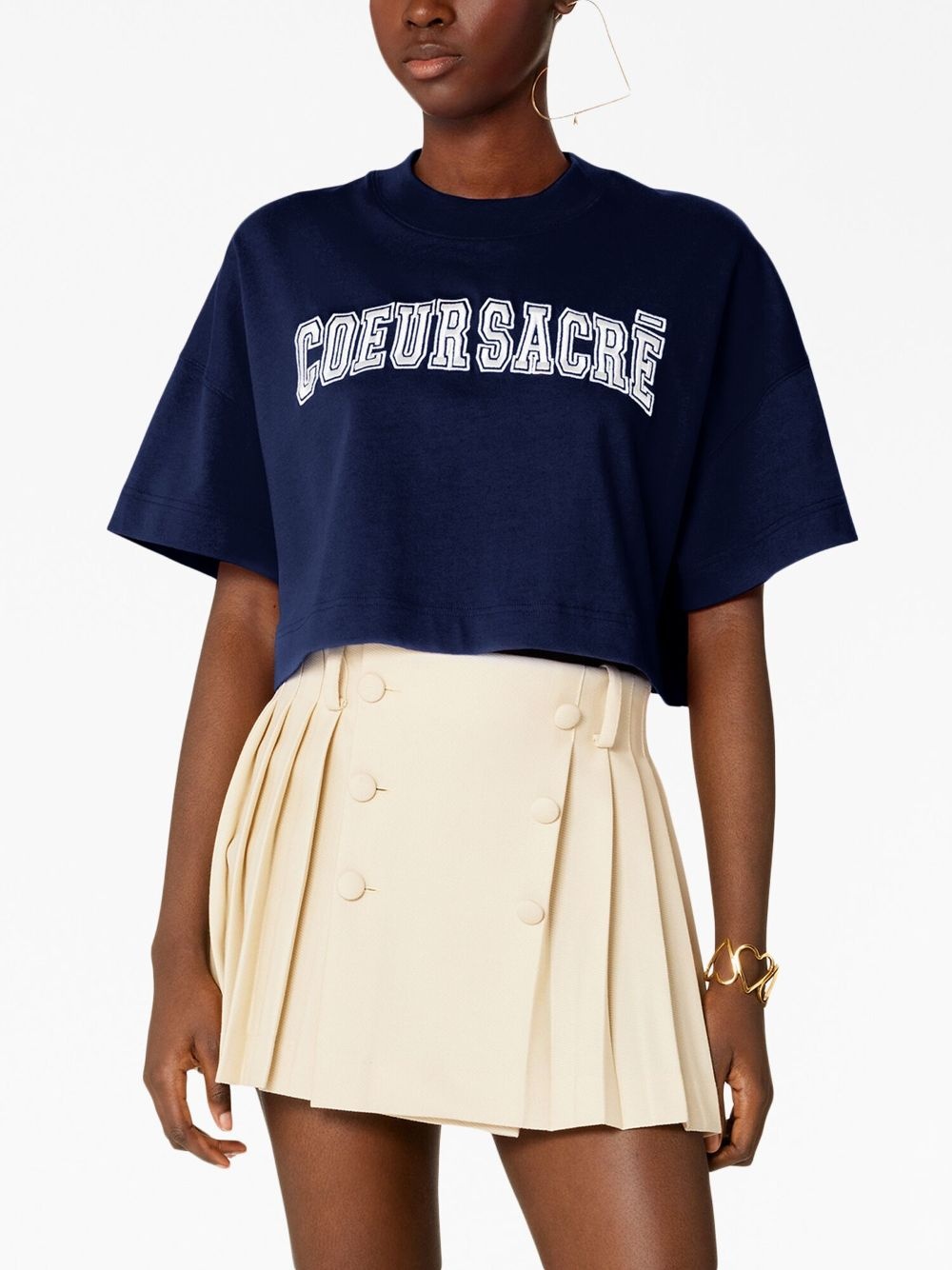 Alexandre Mattiussi logo-print cropped T-shirt - 3