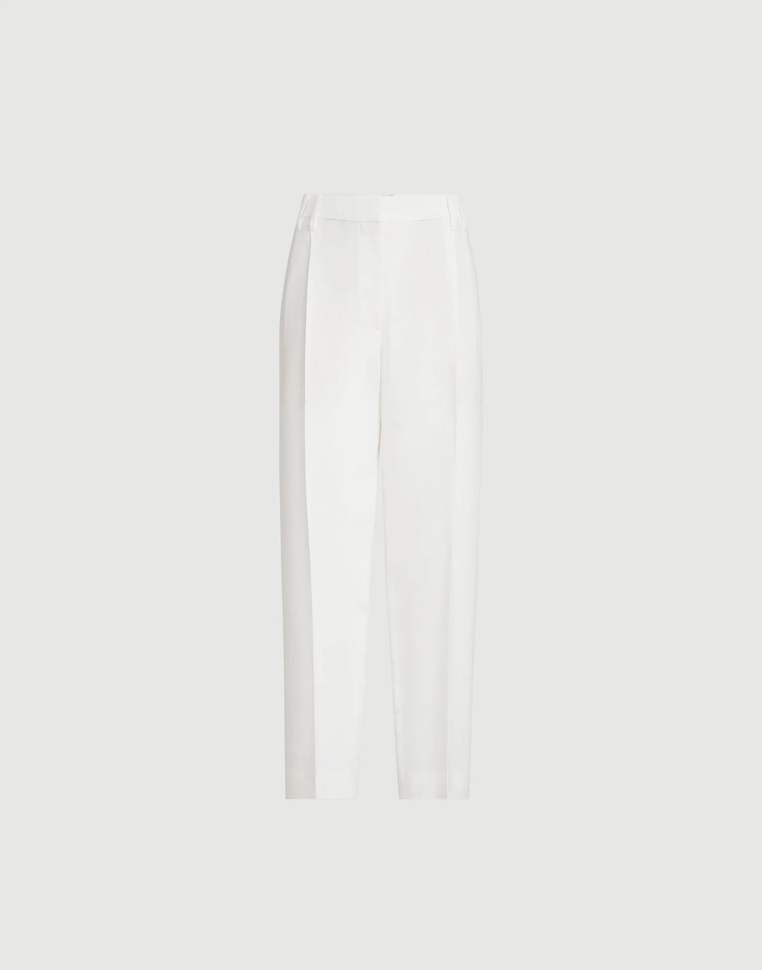 Viscose and linen fluid twill slouchy trousers with monili - 1