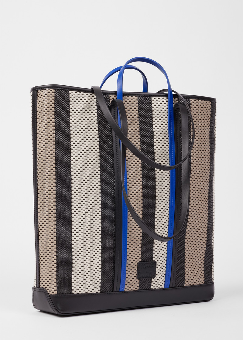 Women's Woven Stripe Tote Bag 8