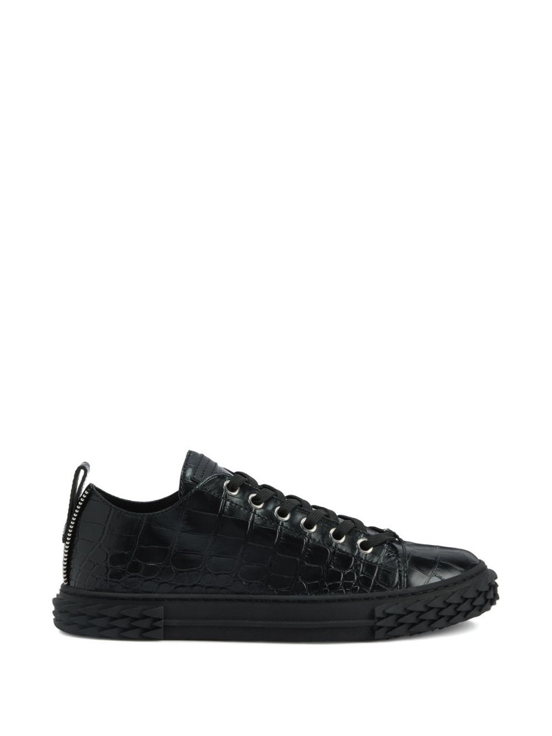 Blabber crocodile-effect lace-up sneakers 5