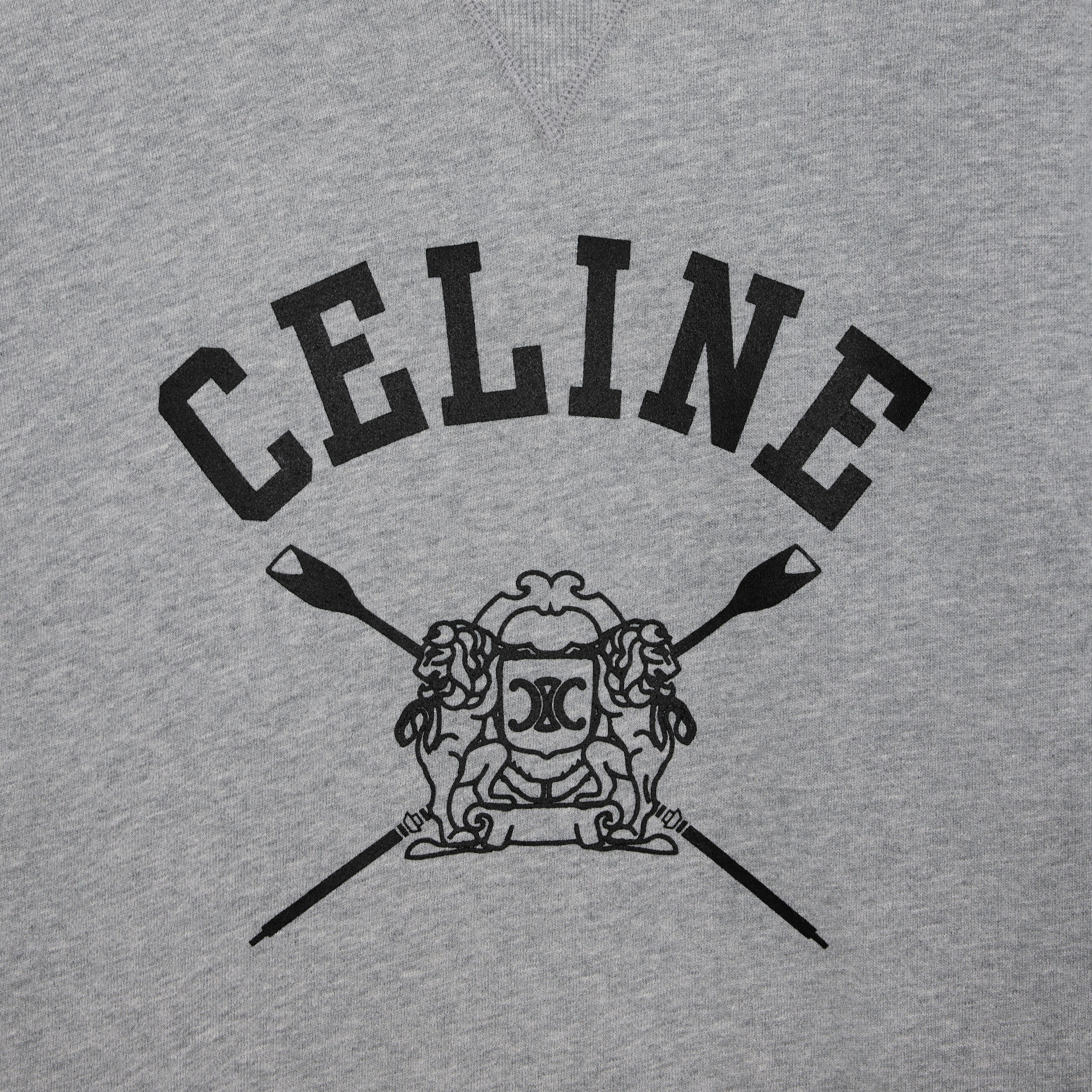 loose blason sweatshirt in cotton fleece - 4