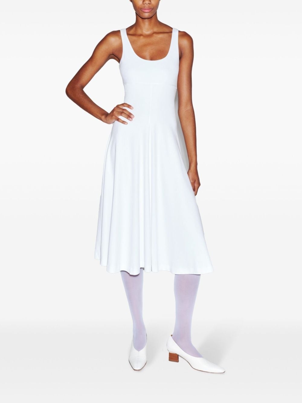 scoop-neck flared dress - 2