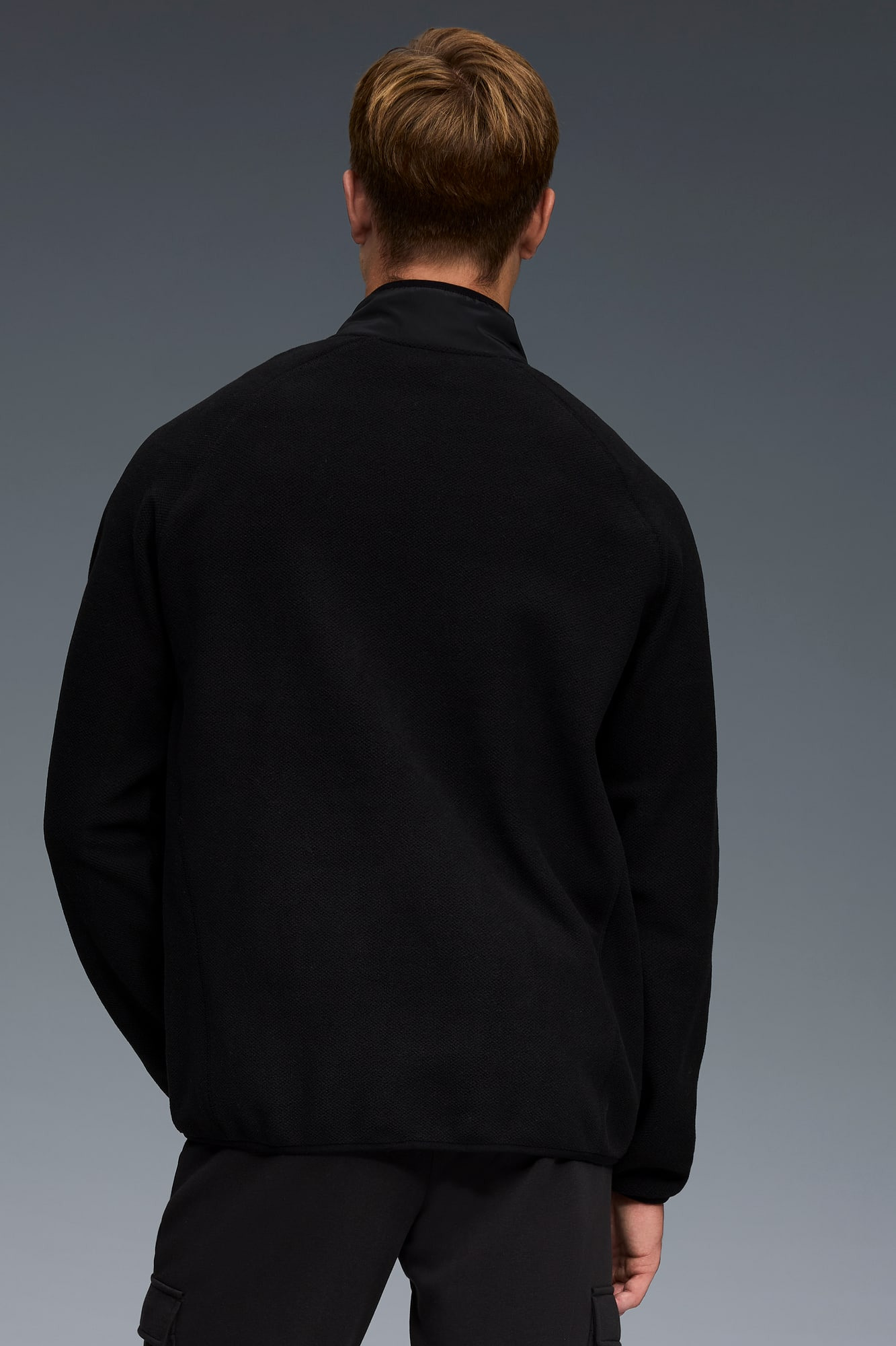 Polar Fleece Jacket With Woven Men - 6