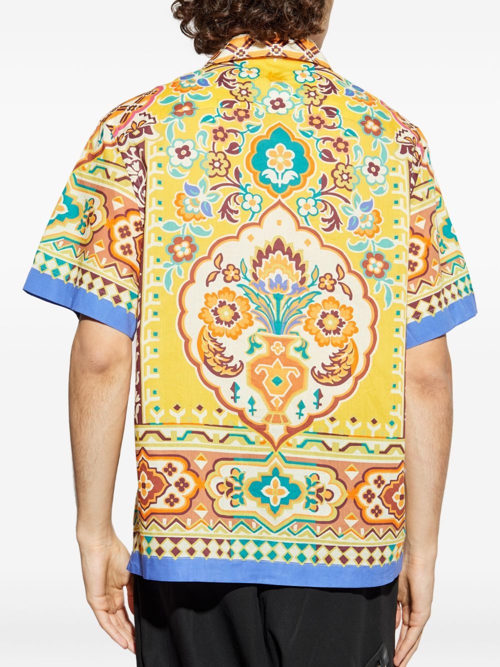 geometric-patterned short-sleeve shirt - 4