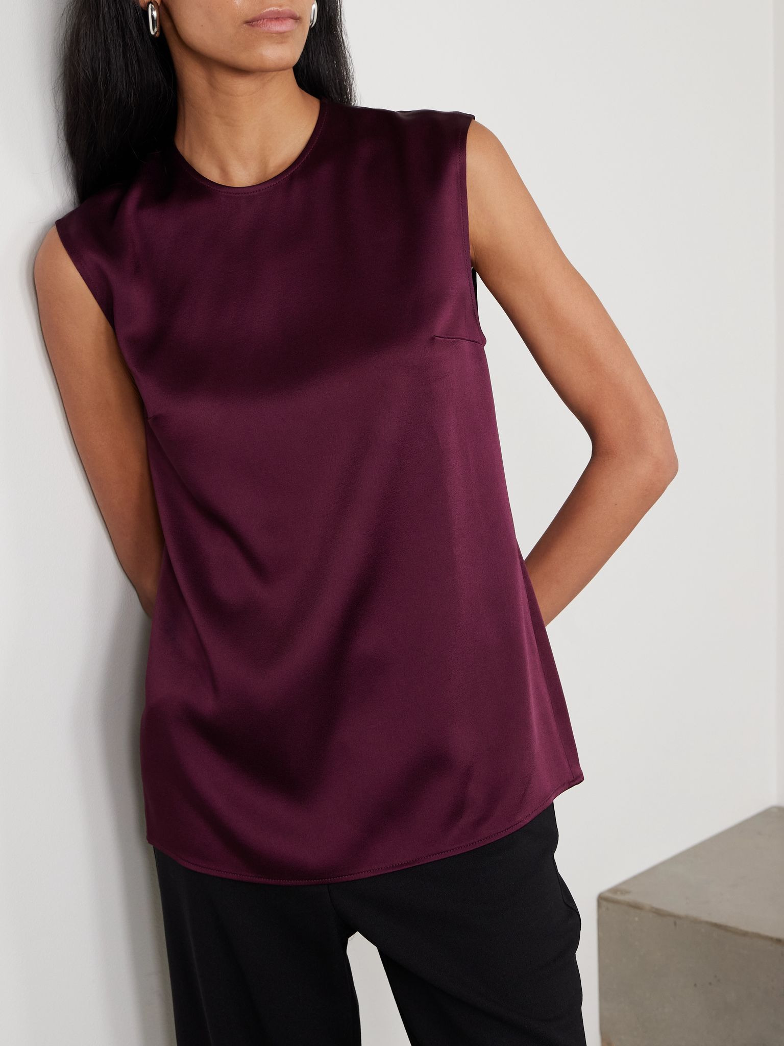 Satin top Burgundy - 3