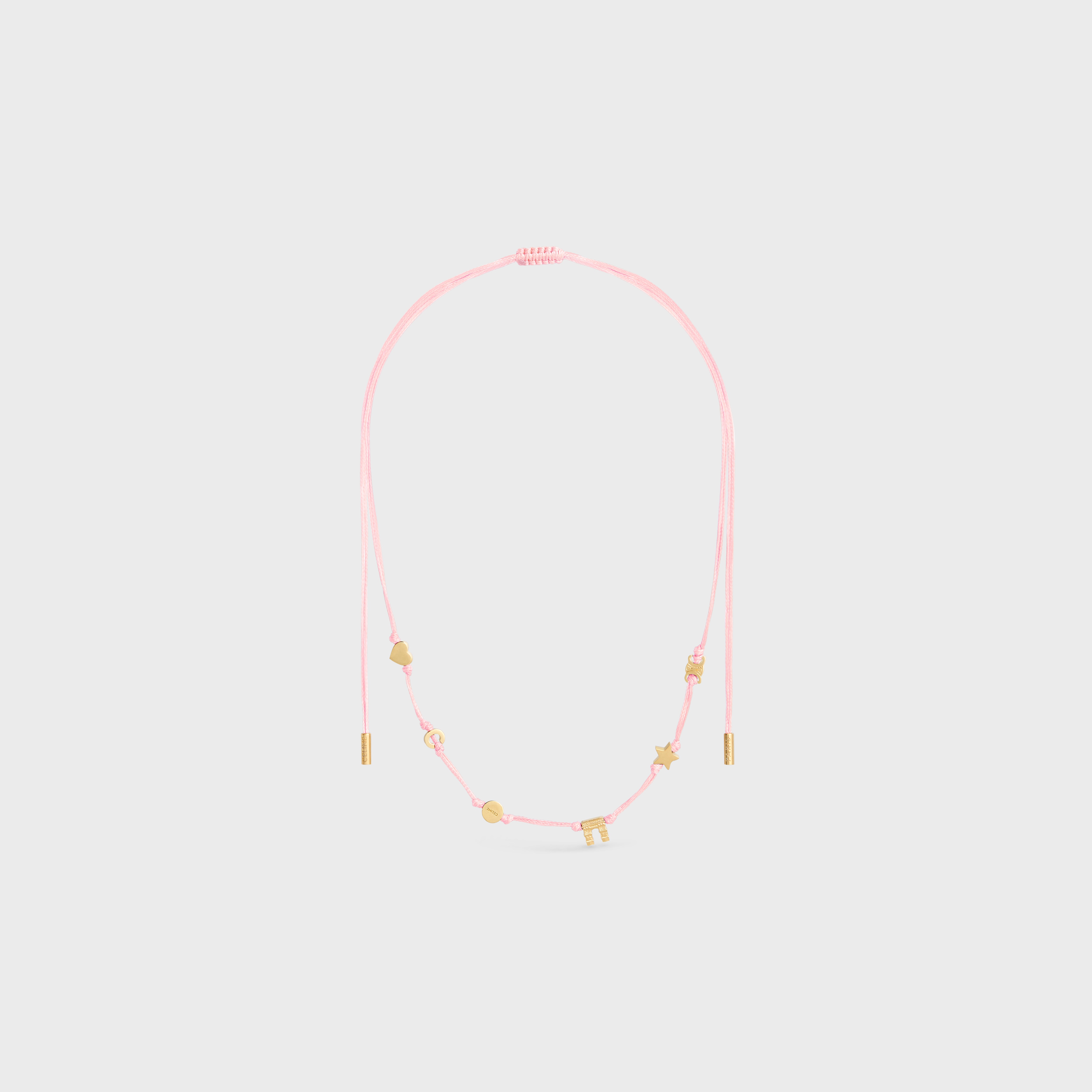Celine Plage Multi Necklace in Brass with Gold Finish and Polyester - 1