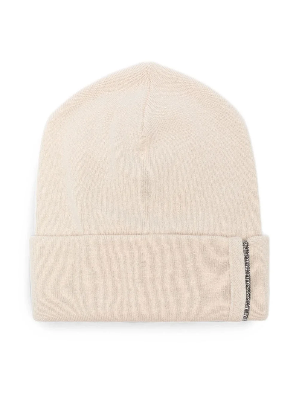 Ribbed cashmere beanie with embellishment - 1