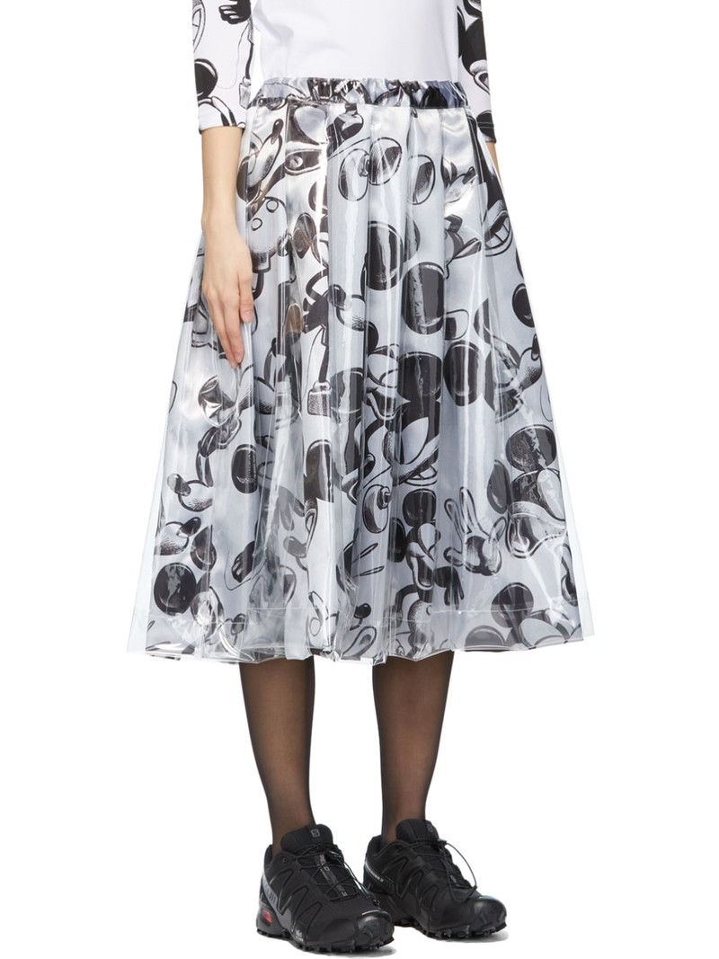 Comme Des Garçons Black & White Disney Edition Mickey Mouse Layered Skirt outlook