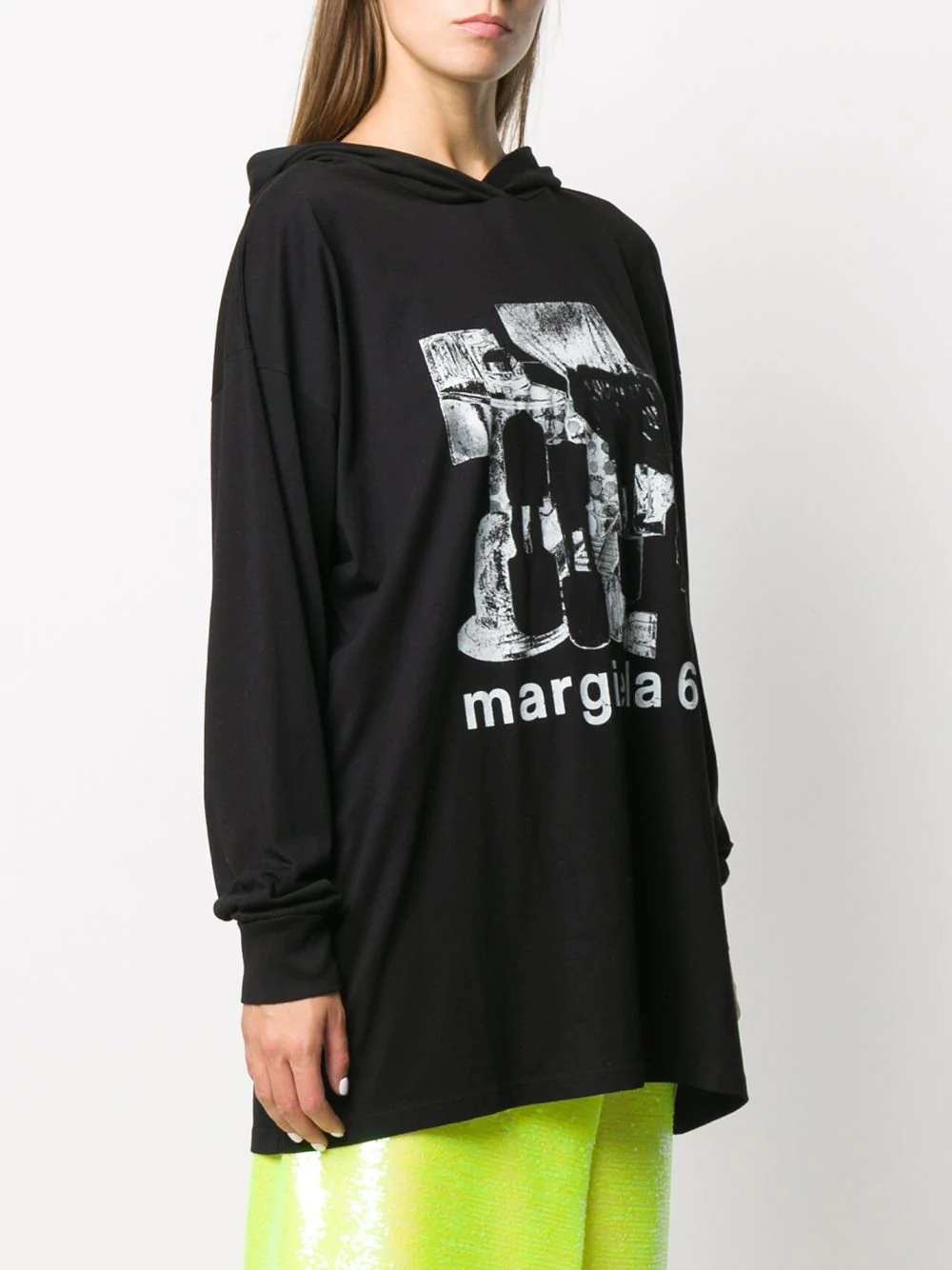 abstract-print hoodie - 3