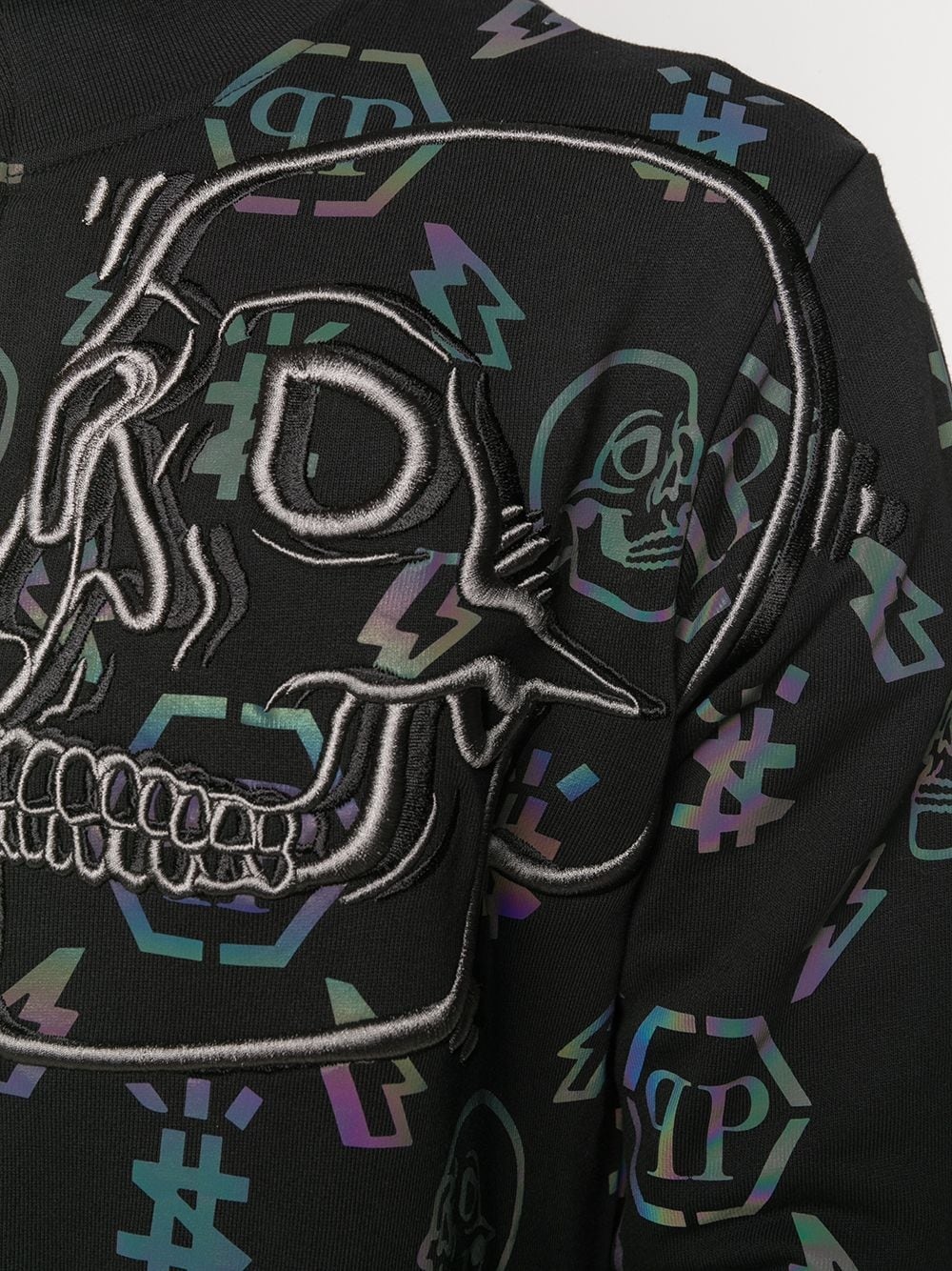 skull print zipped jacket - 5