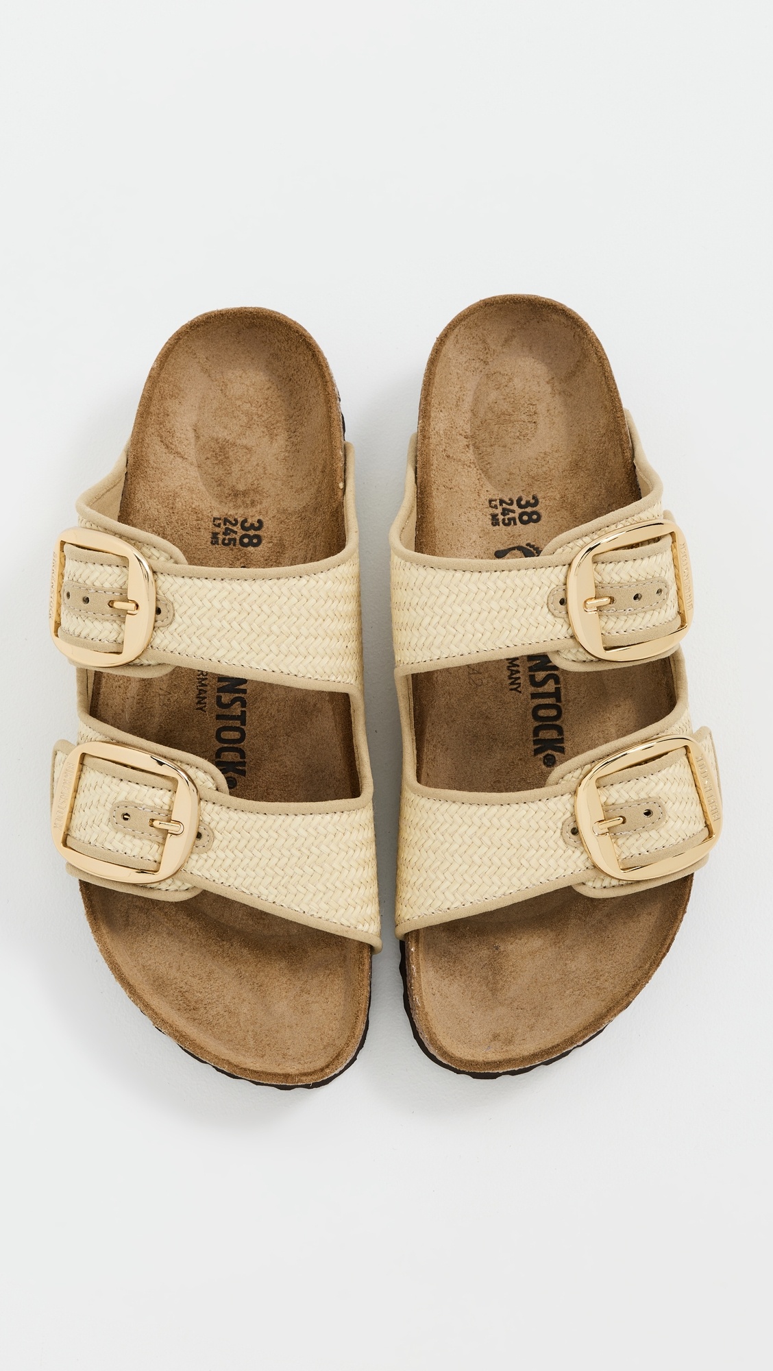 Arizona Big Buckle Raffia Sandals - 4