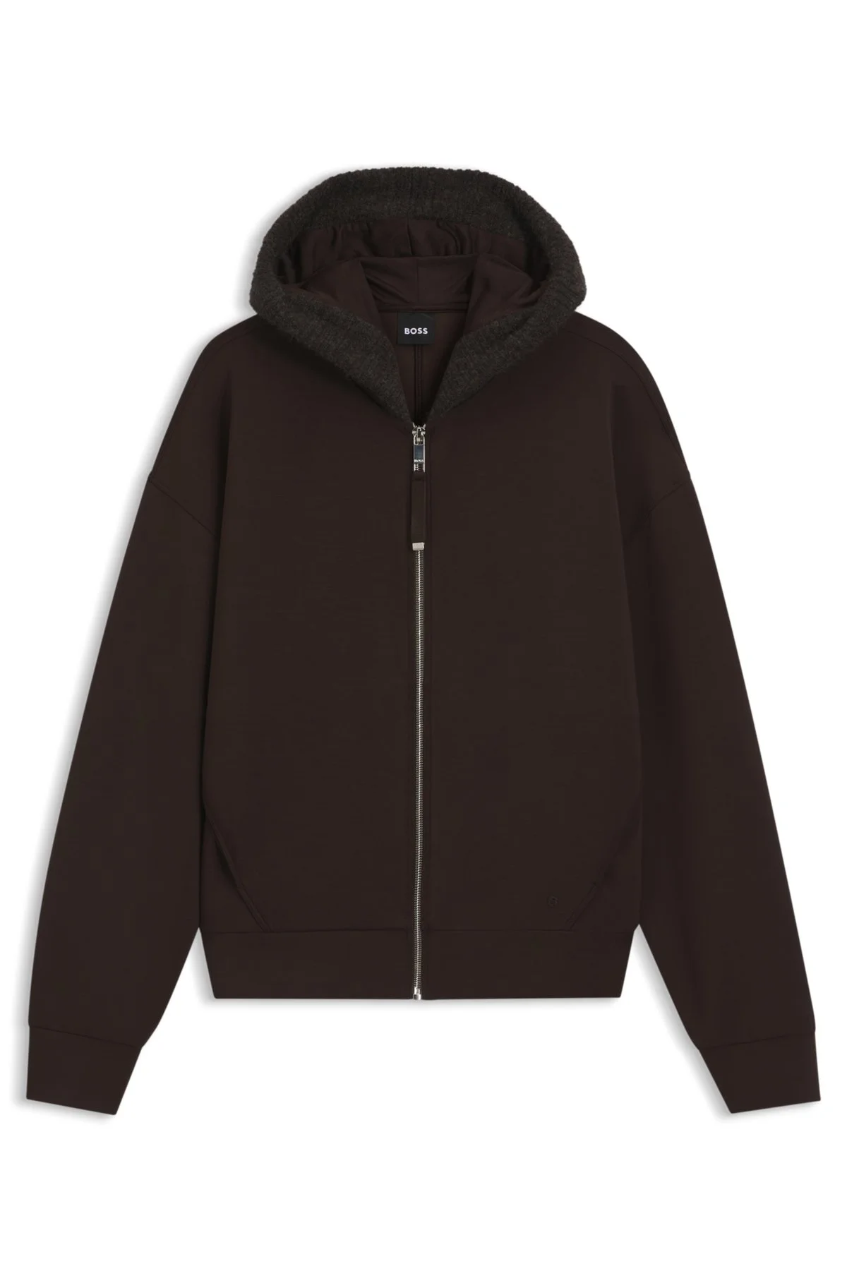 LOOSE-FIT ZIP-UP HOODIE IN SCUBA JERSEY - 1