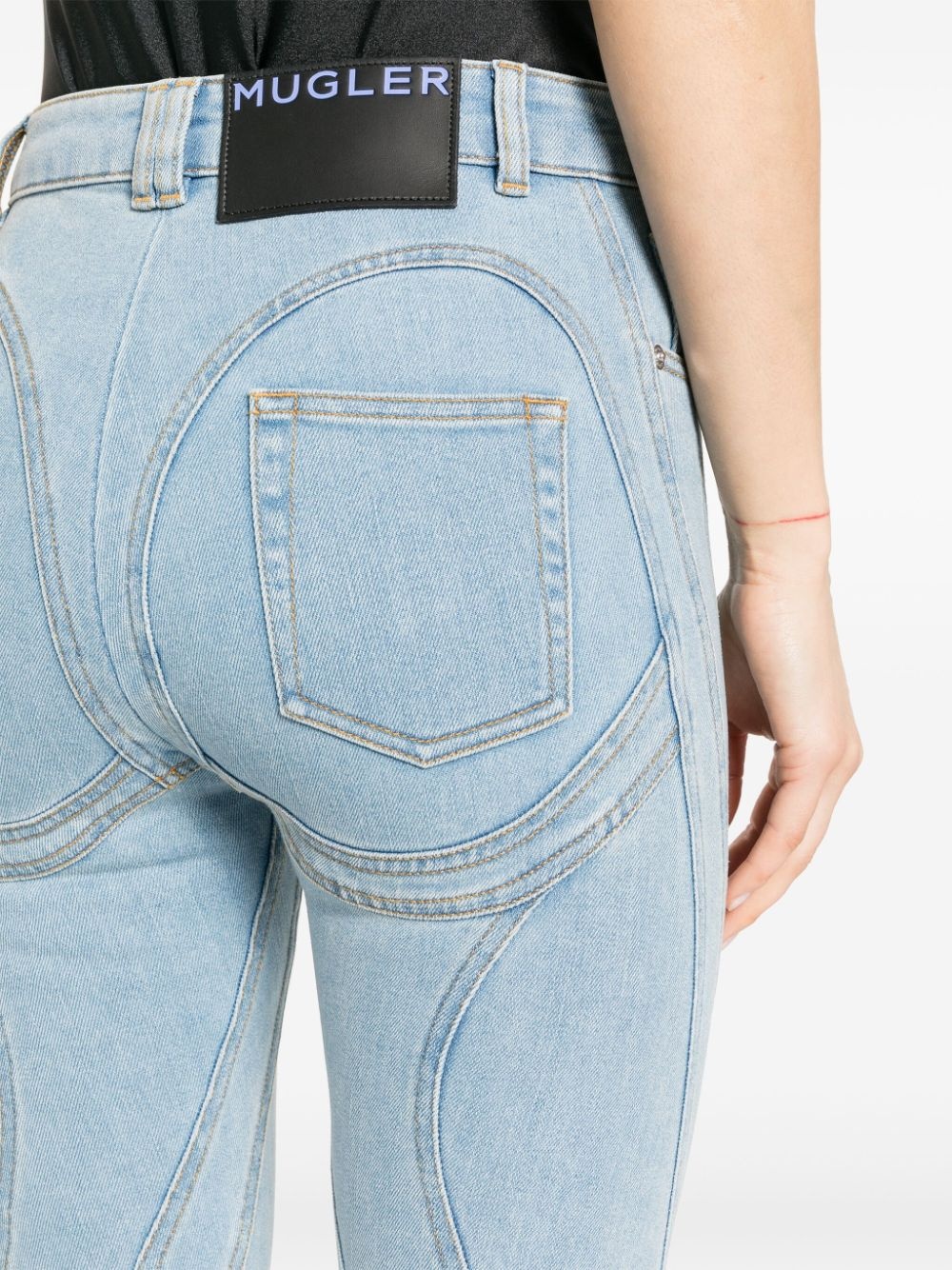 high-rise cropped jeans - 5