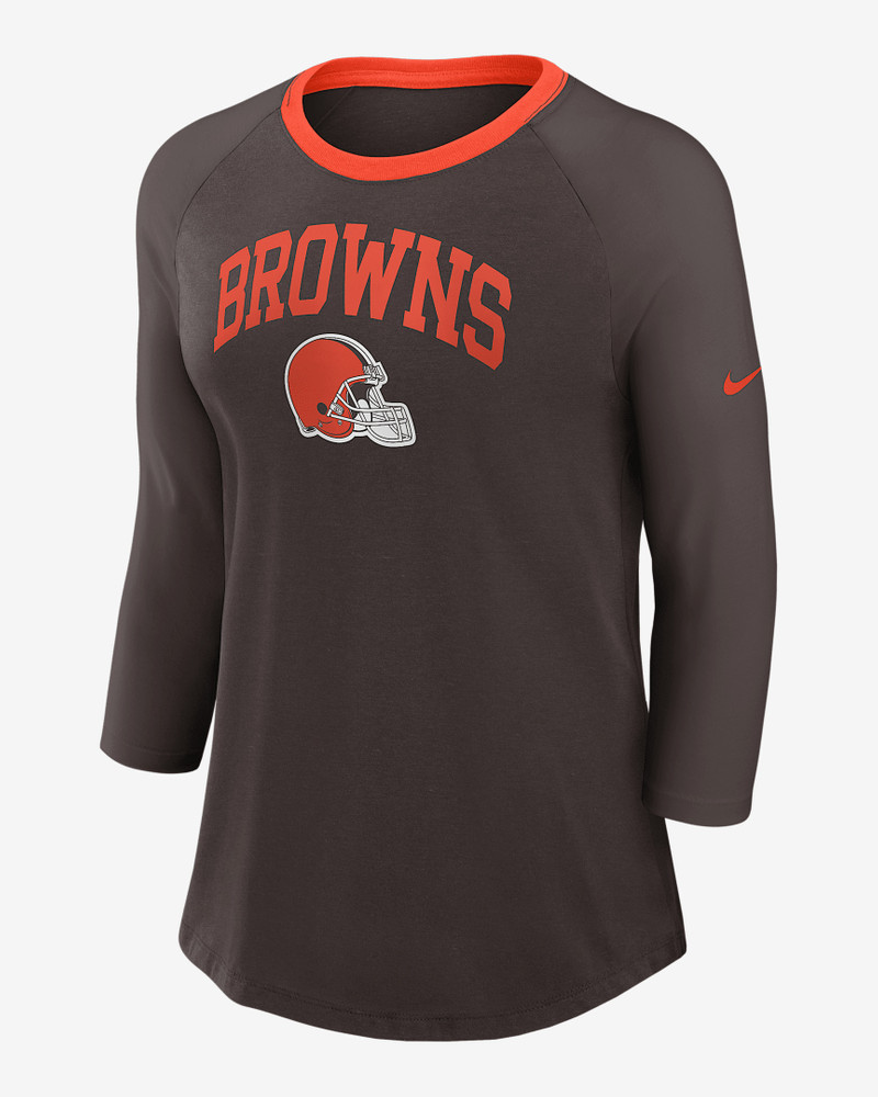 Cleveland Browns Women's Nike NFL 3/4-Sleeve T-Shirt 1