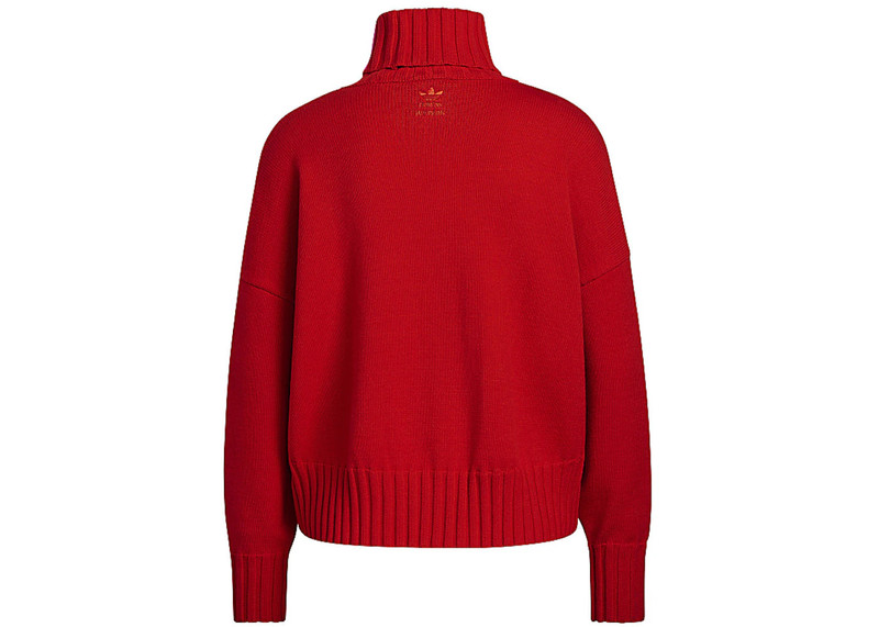 adidas adidas Ivy Park Turtleneck Crop Sweater Red outlook