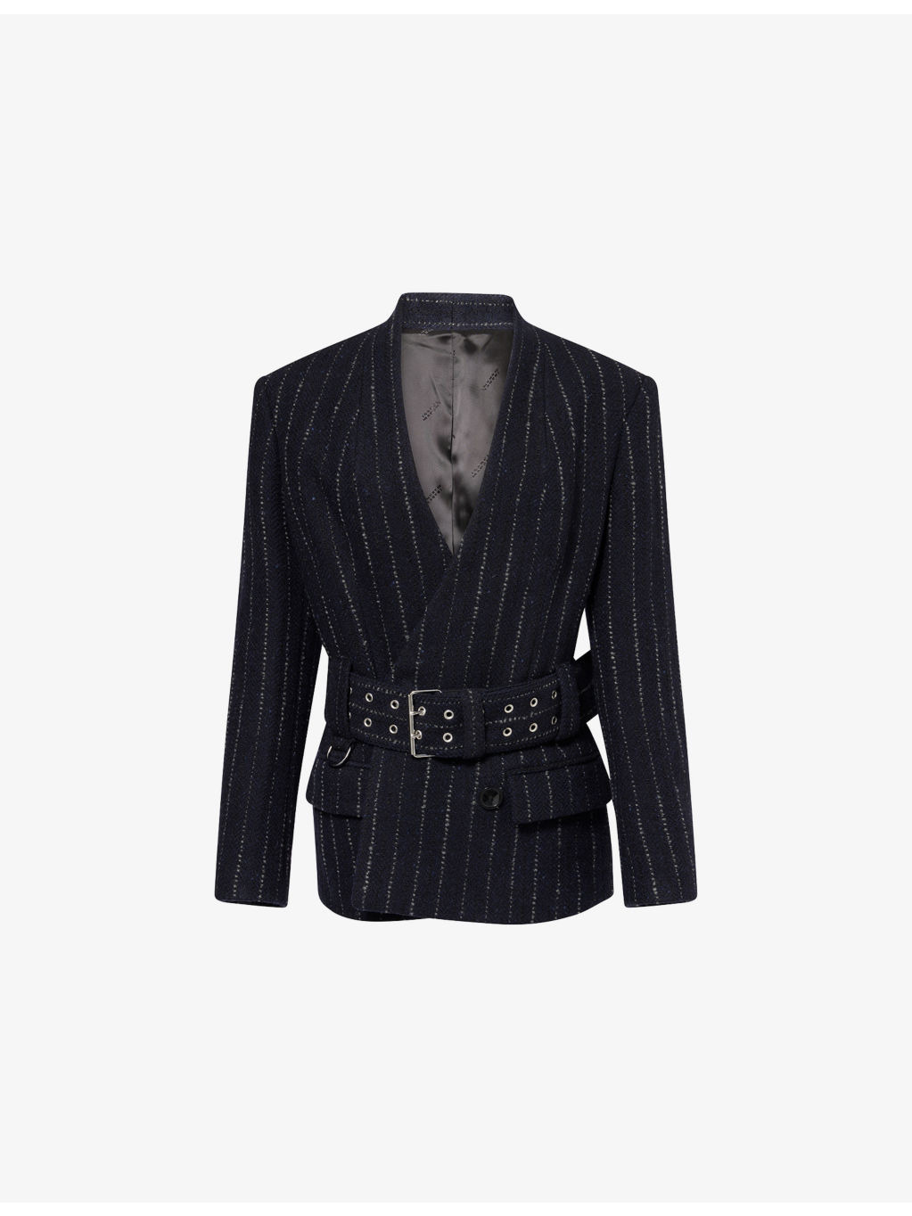 Atrium Fyma Pinstripe Brushed Wool Blazer - 1