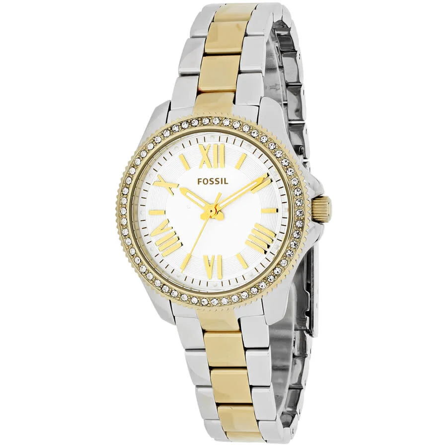 Fossil Cecile Quartz White Dial Ladies Watch AM4579 - 1