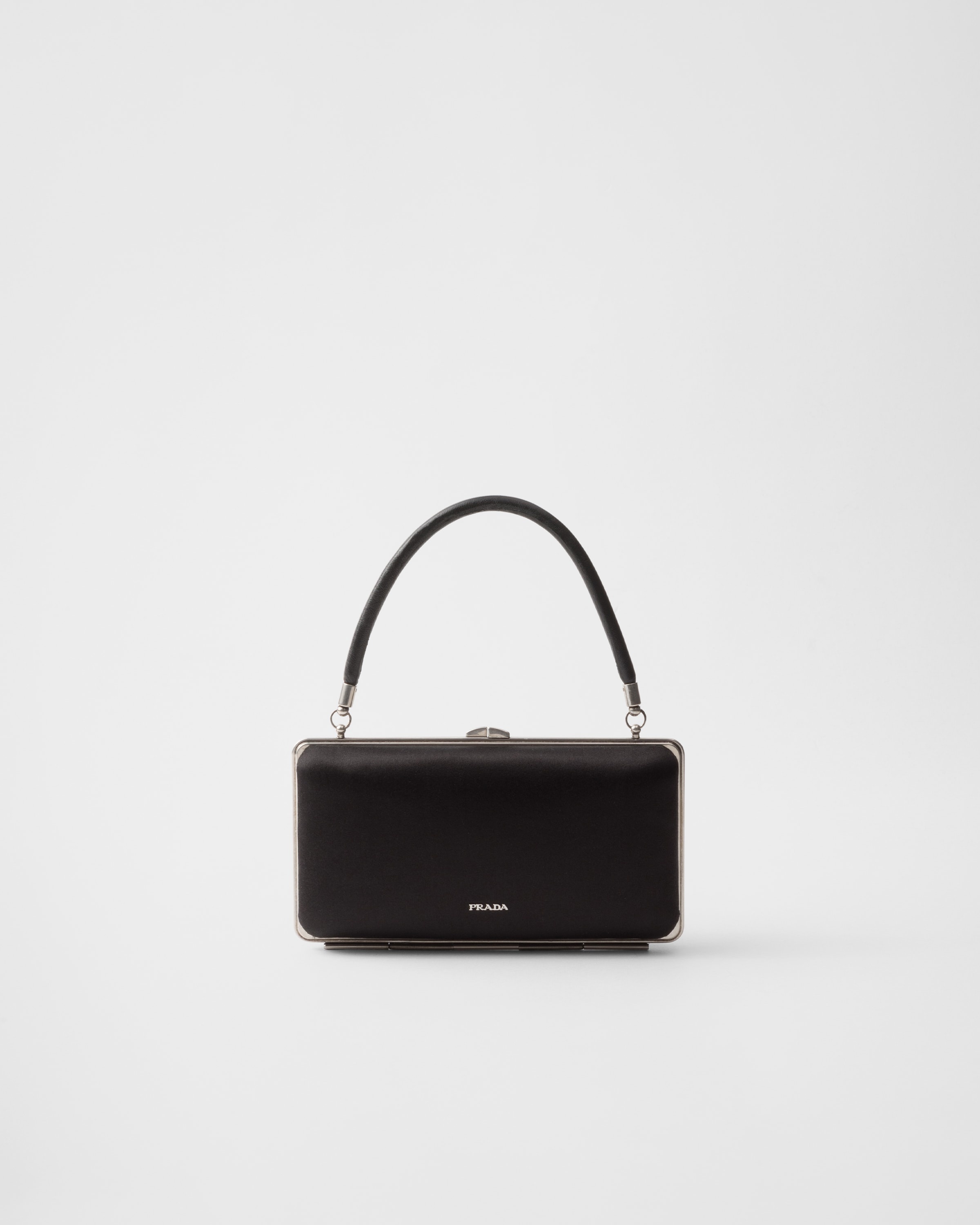 Embroidered satin clutch - 4