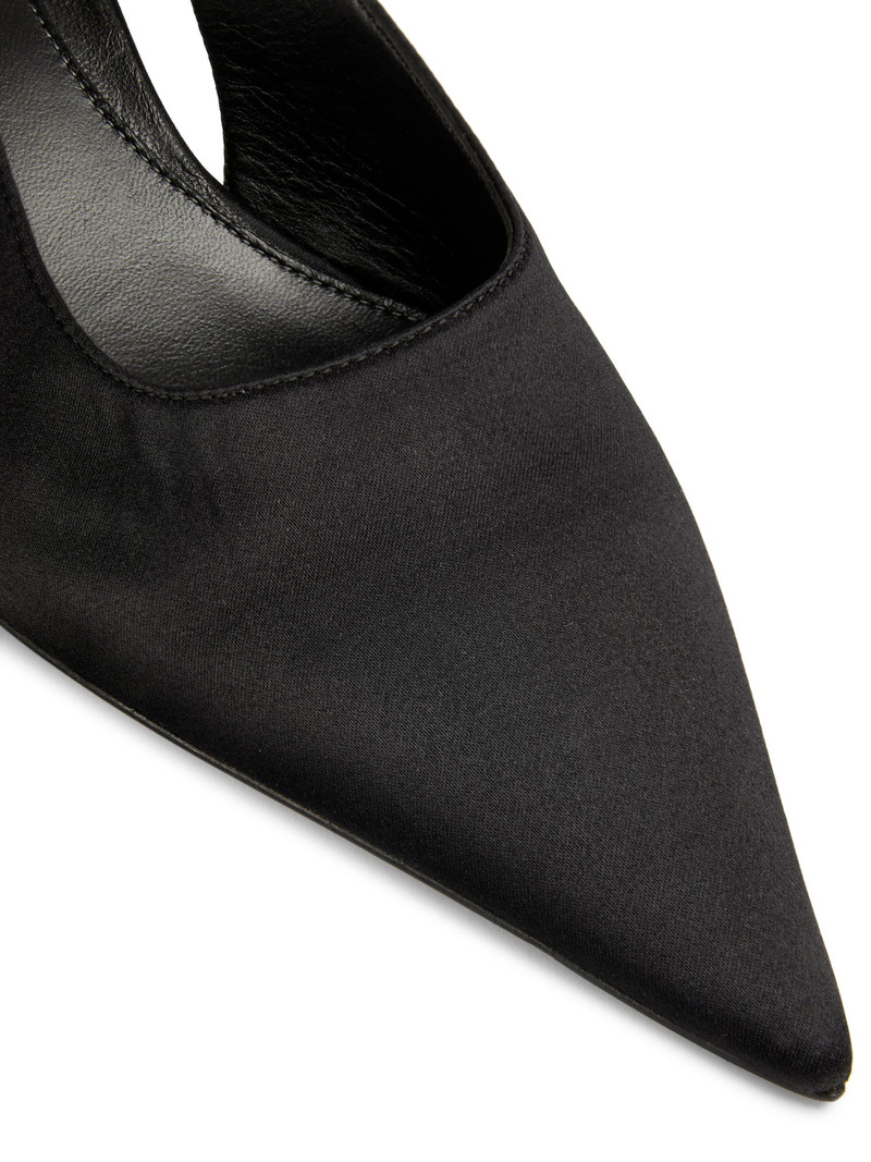 Women's 55MM Satin Slingback Pumps - Black 6