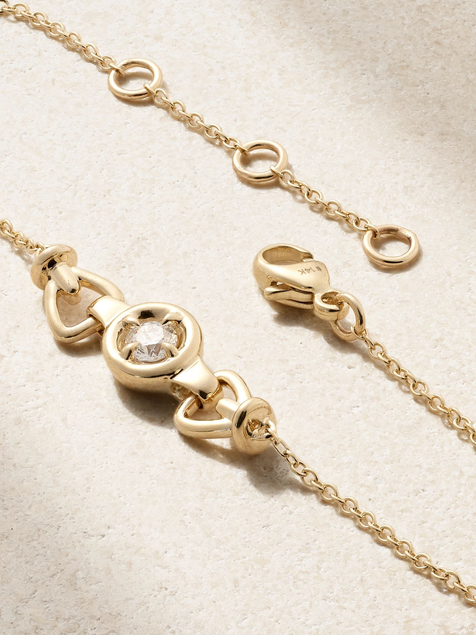 Silvia 14-karat gold diamond bracelet Gold - 3