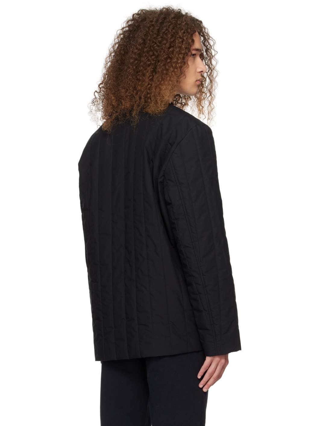 Black Quilted Jacket - 3