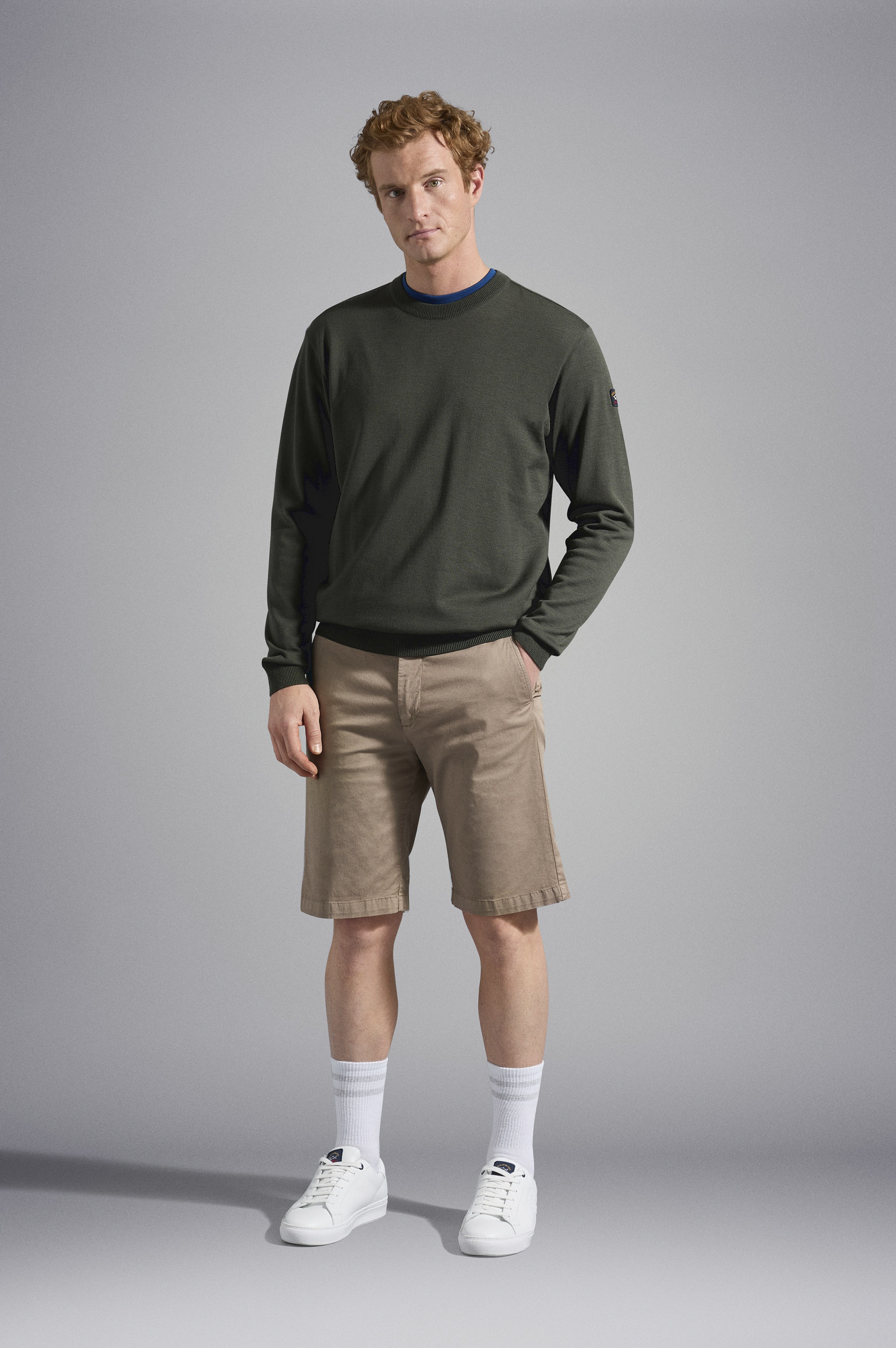 MERINO WOOL CREW NECK WITH ICONIC BADGE - 2