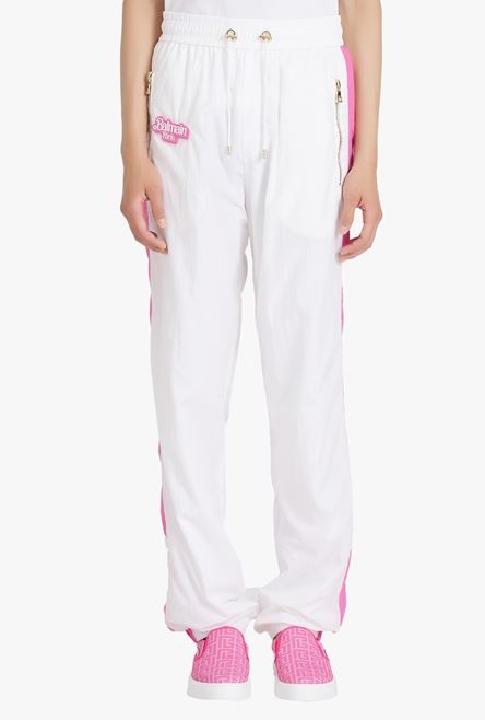 Balmain x Barbie - White and pink nylon sweatpants - 5